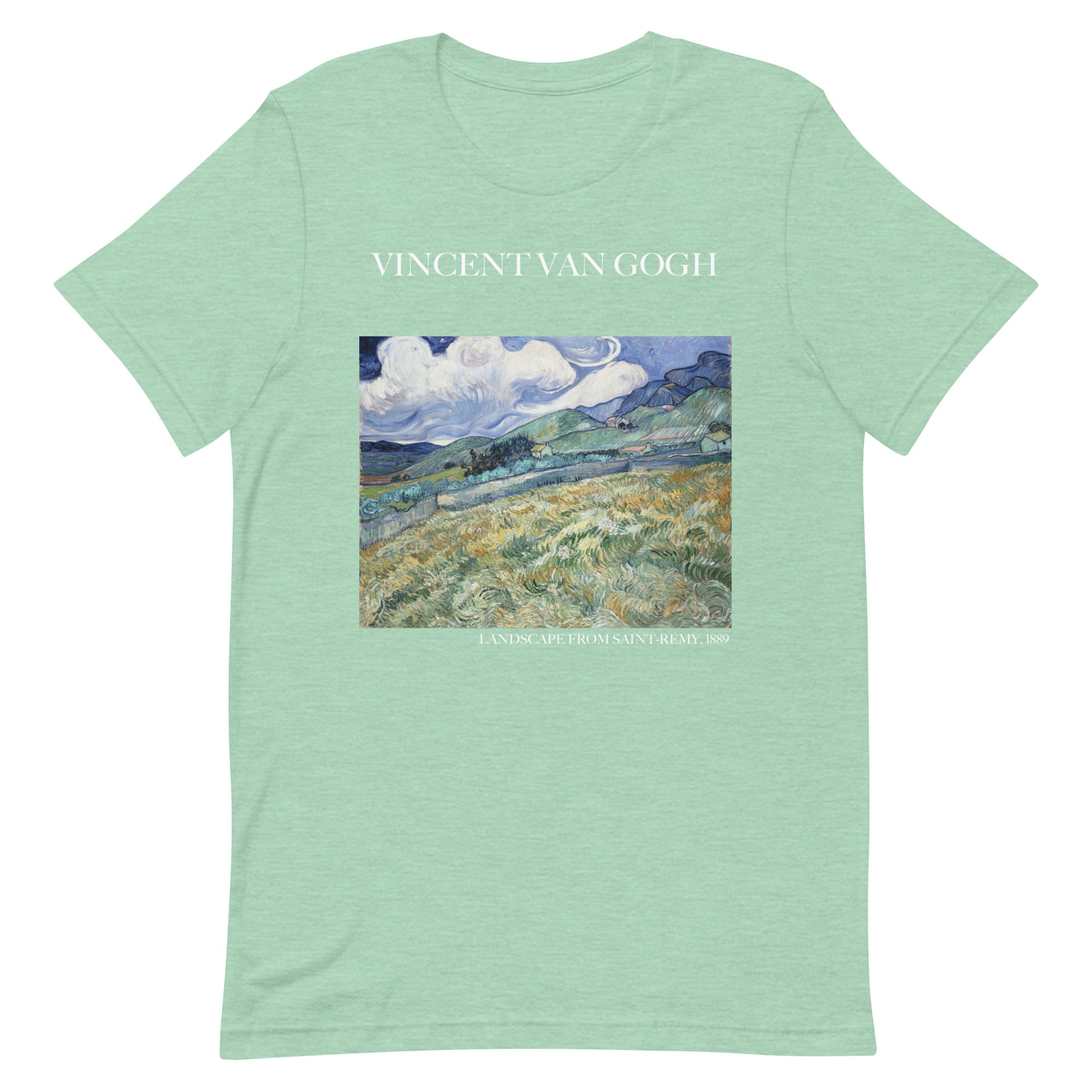 Vincent van Gogh 'Landschaft von Saint-Rémy' Berühmtes Gemälde T-Shirt | Unisex Klassisches Kunst-T-Shirt