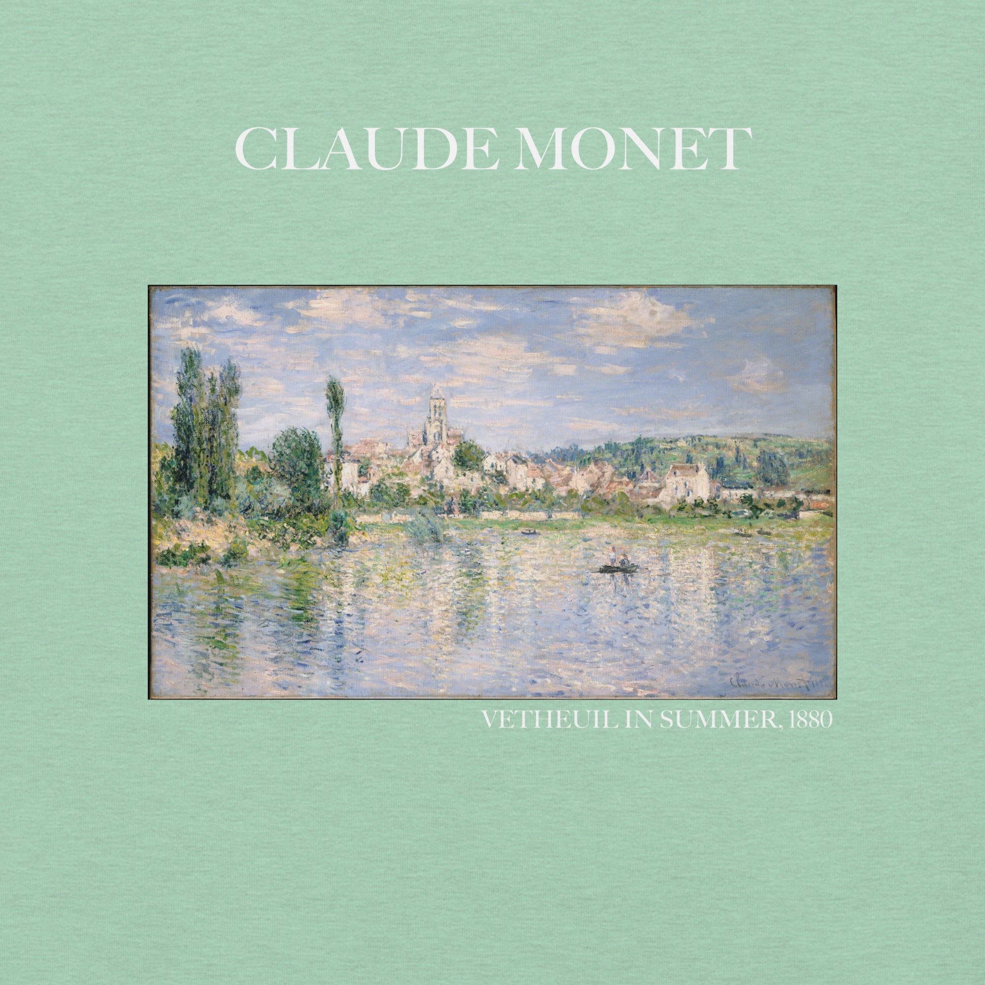 Claude Monet 'Vetheuil im Sommer' Berühmtes Gemälde T-Shirt | Unisex Klassisches Kunst-T-Shirt