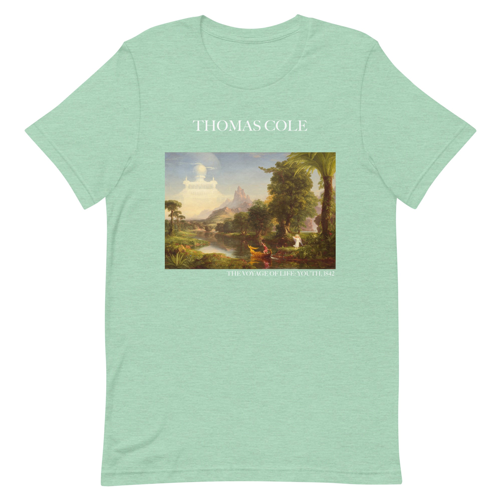 Thomas Cole T-Shirt mit berühmtem Gemälde „The Voyage of Life: Youth“ | Unisex-T-Shirt im klassischen Kunst-Stil