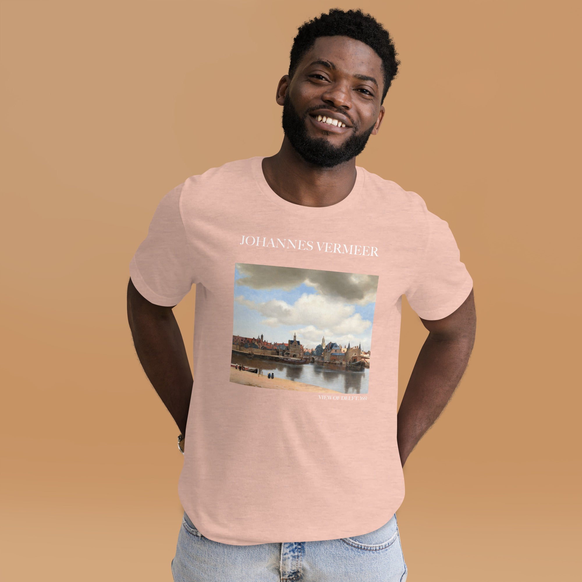 Johannes Vermeer 'Blick auf Delft' Berühmtes Gemälde T-Shirt | Unisex Klassisches Kunst-T-Shirt