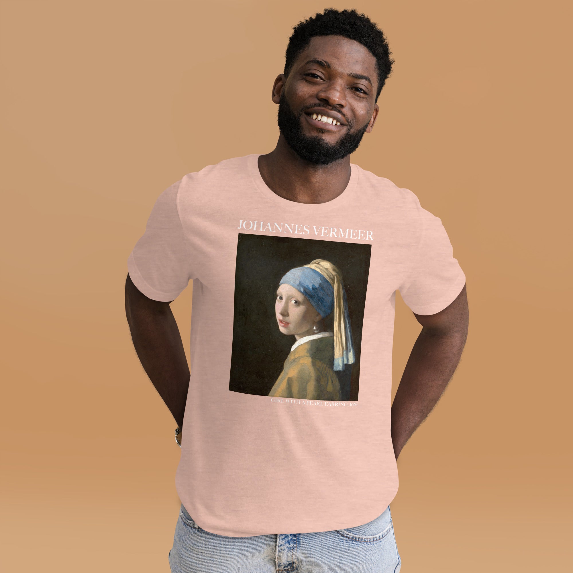 Johannes Vermeer 'Mädchen mit dem Perlenohrring' Berühmtes Gemälde T-Shirt | Unisex Klassisches Kunst-T-Shirt