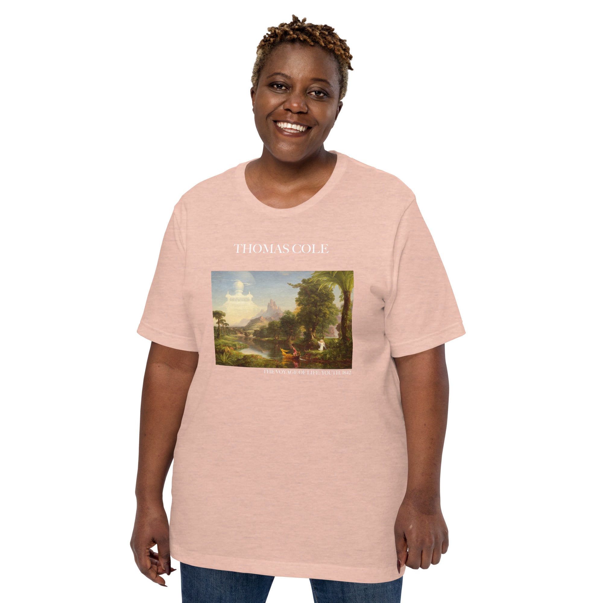 Thomas Cole T-Shirt mit berühmtem Gemälde „The Voyage of Life: Youth“ | Unisex-T-Shirt im klassischen Kunst-Stil