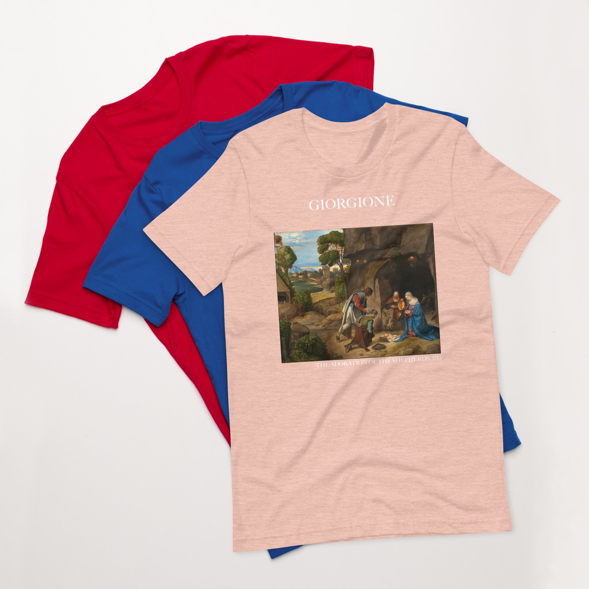 Giorgione T-Shirt mit berühmtem Gemälde „Die Anbetung der Hirten“ | Unisex-T-Shirt im klassischen Kunststil