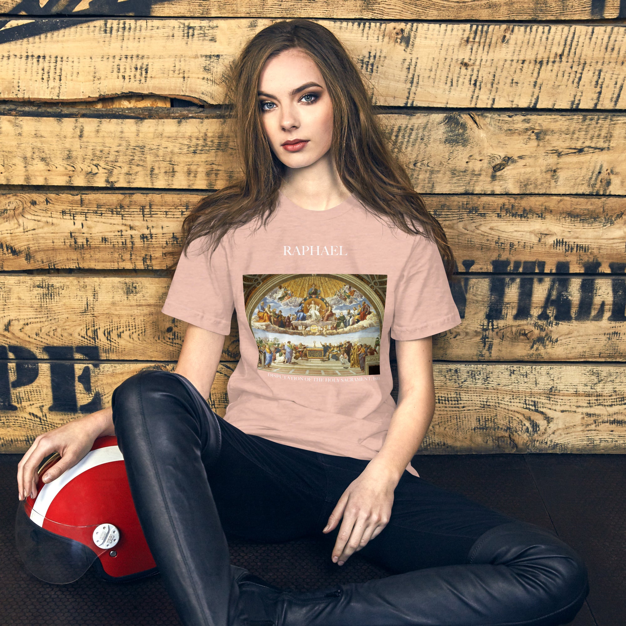 Raphael 'Disputation des Heiligen Abendmahls' Berühmtes Gemälde T-Shirt | Unisex Klassisches Kunst-T-Shirt