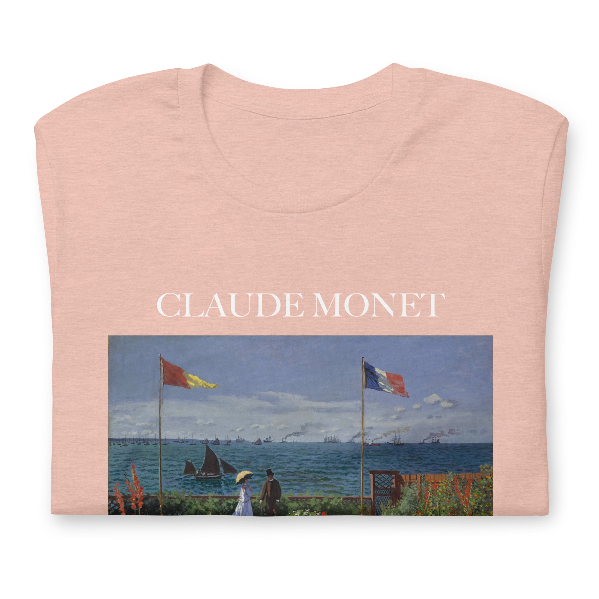 Claude Monet 'The Garden at Sainte-Adresse' Famous Painting T-Shirt | Unisex Classic Art Tee