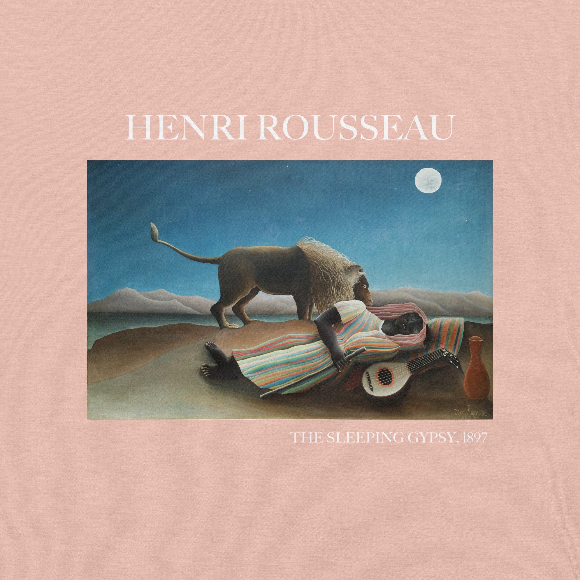 Henri Rousseau 'The Sleeping Gypsy' Famous Painting T-Shirt | Unisex Classic Art Tee