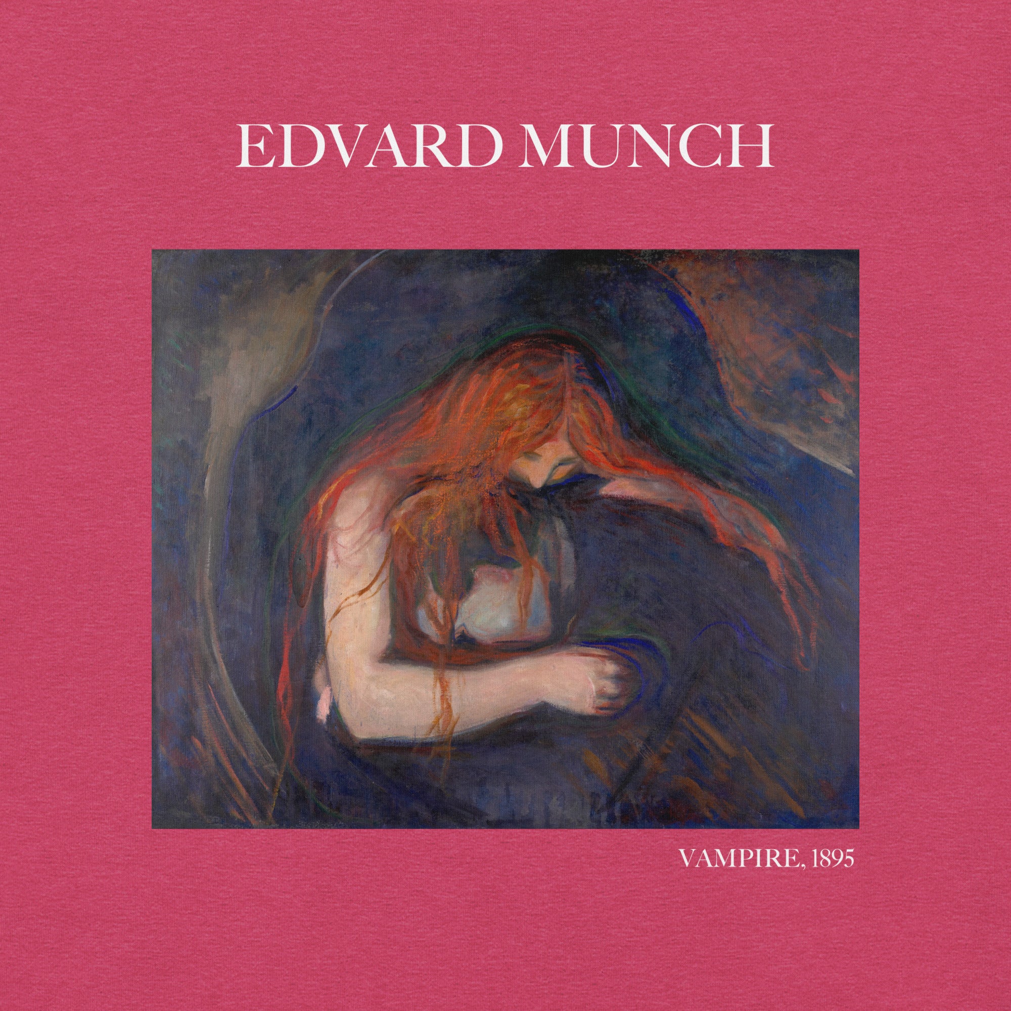 Edvard Munch 'Vampire' Famous Painting T-Shirt | Unisex Classic Art Tee