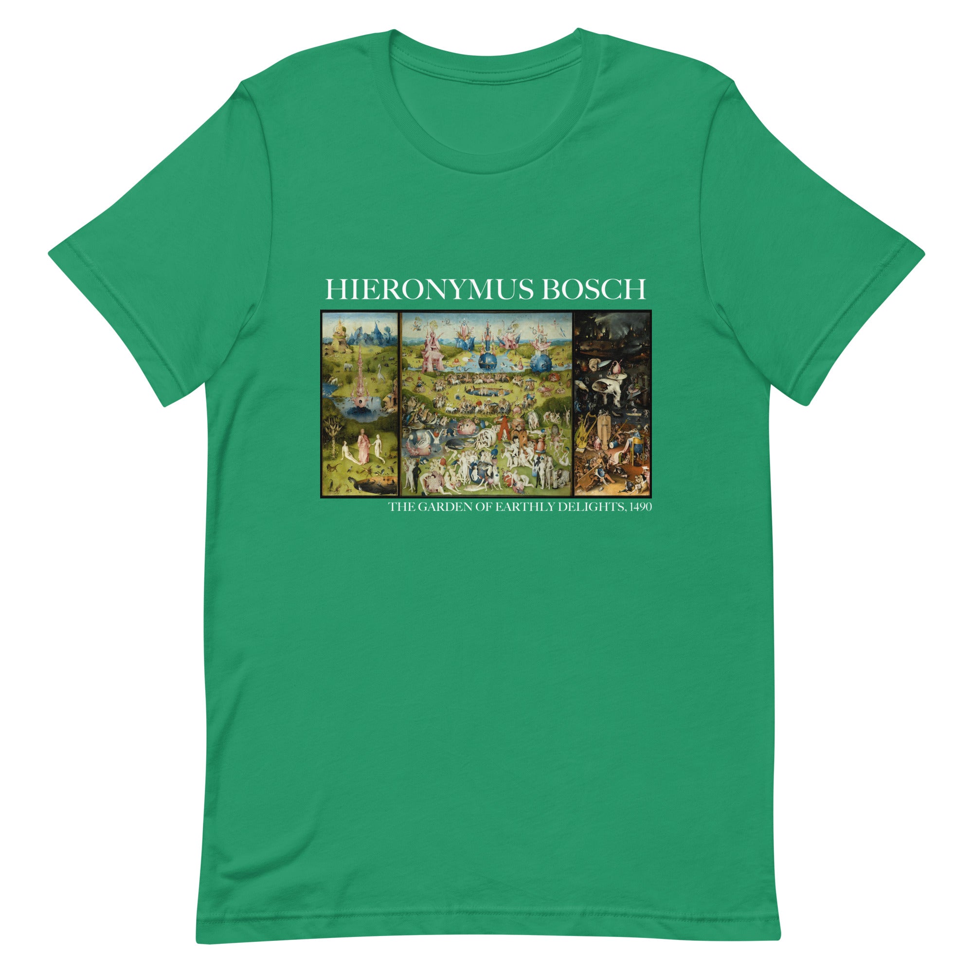 T-Shirt mit berühmtem Gemälde „Der Garten der Lüste“ von Hieronymus Bosch | Unisex-T-Shirt im klassischen Kunststil 
