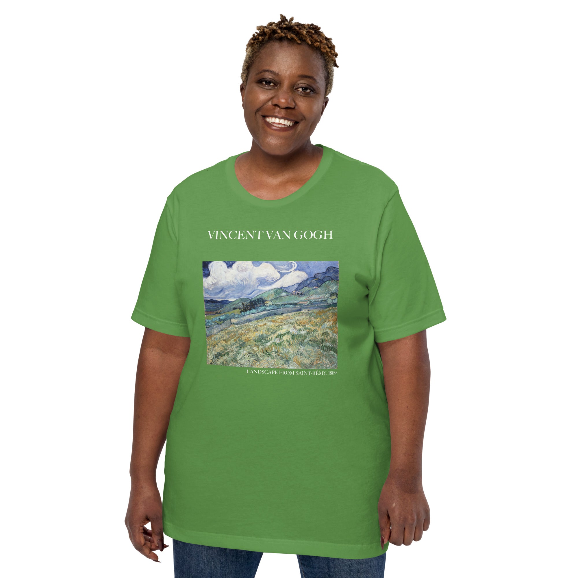 Vincent van Gogh 'Landschaft von Saint-Rémy' Berühmtes Gemälde T-Shirt | Unisex Klassisches Kunst-T-Shirt