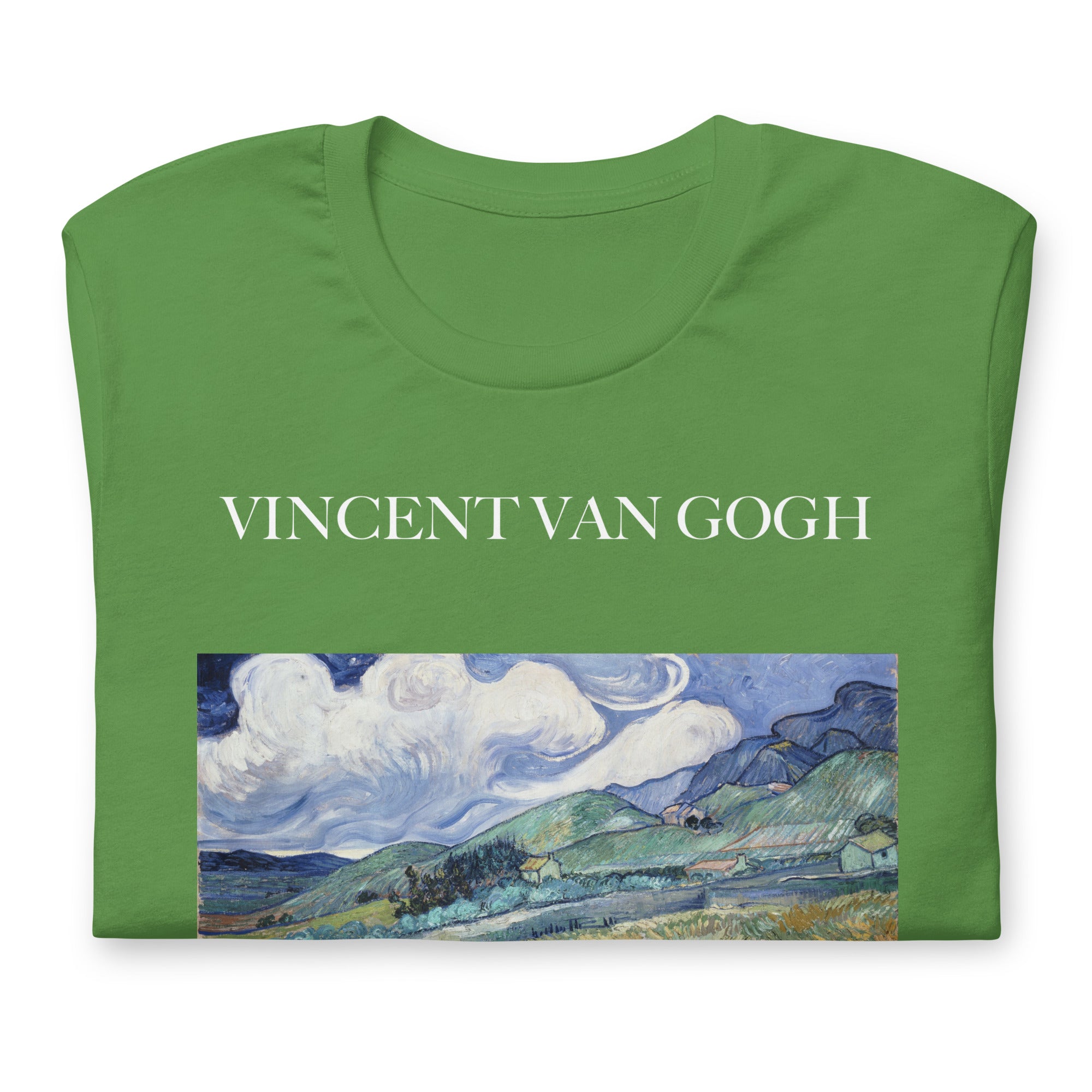 Vincent van Gogh 'Landschaft von Saint-Rémy' Berühmtes Gemälde T-Shirt | Unisex Klassisches Kunst-T-Shirt