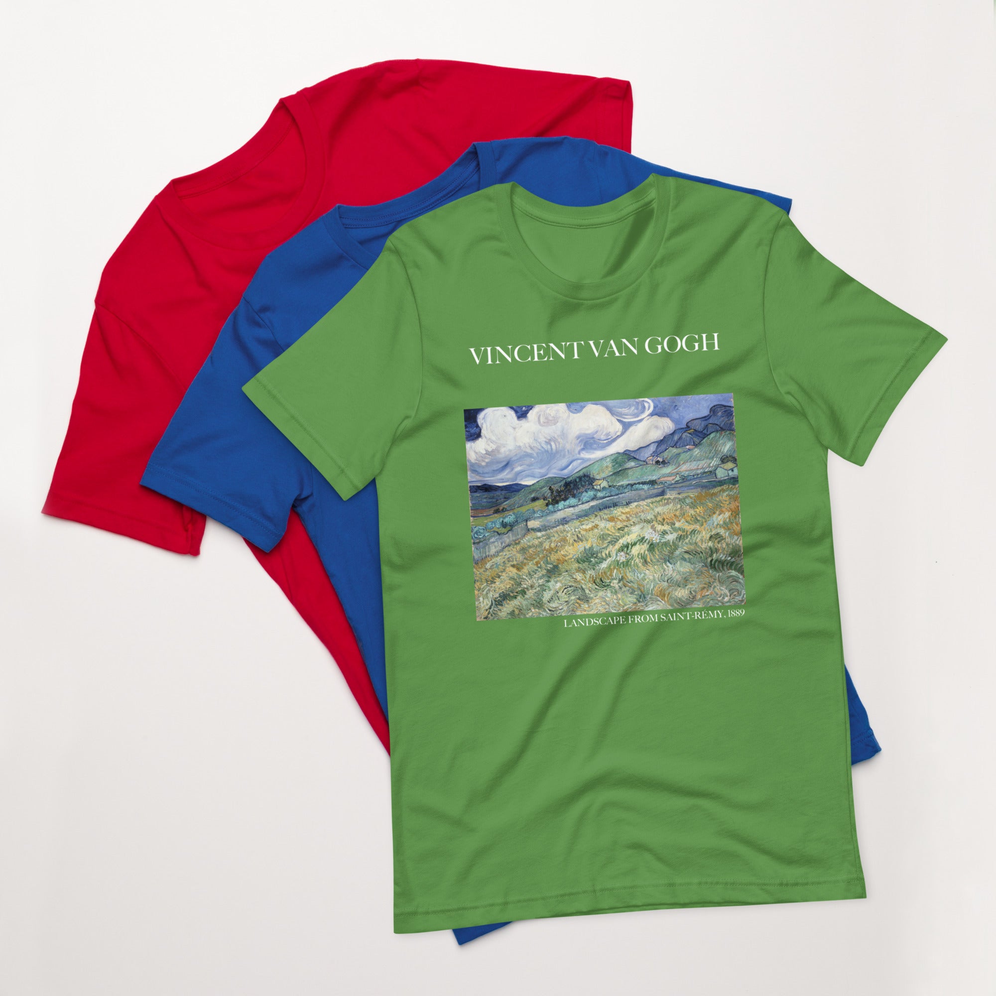 Vincent van Gogh 'Landschaft von Saint-Rémy' Berühmtes Gemälde T-Shirt | Unisex Klassisches Kunst-T-Shirt