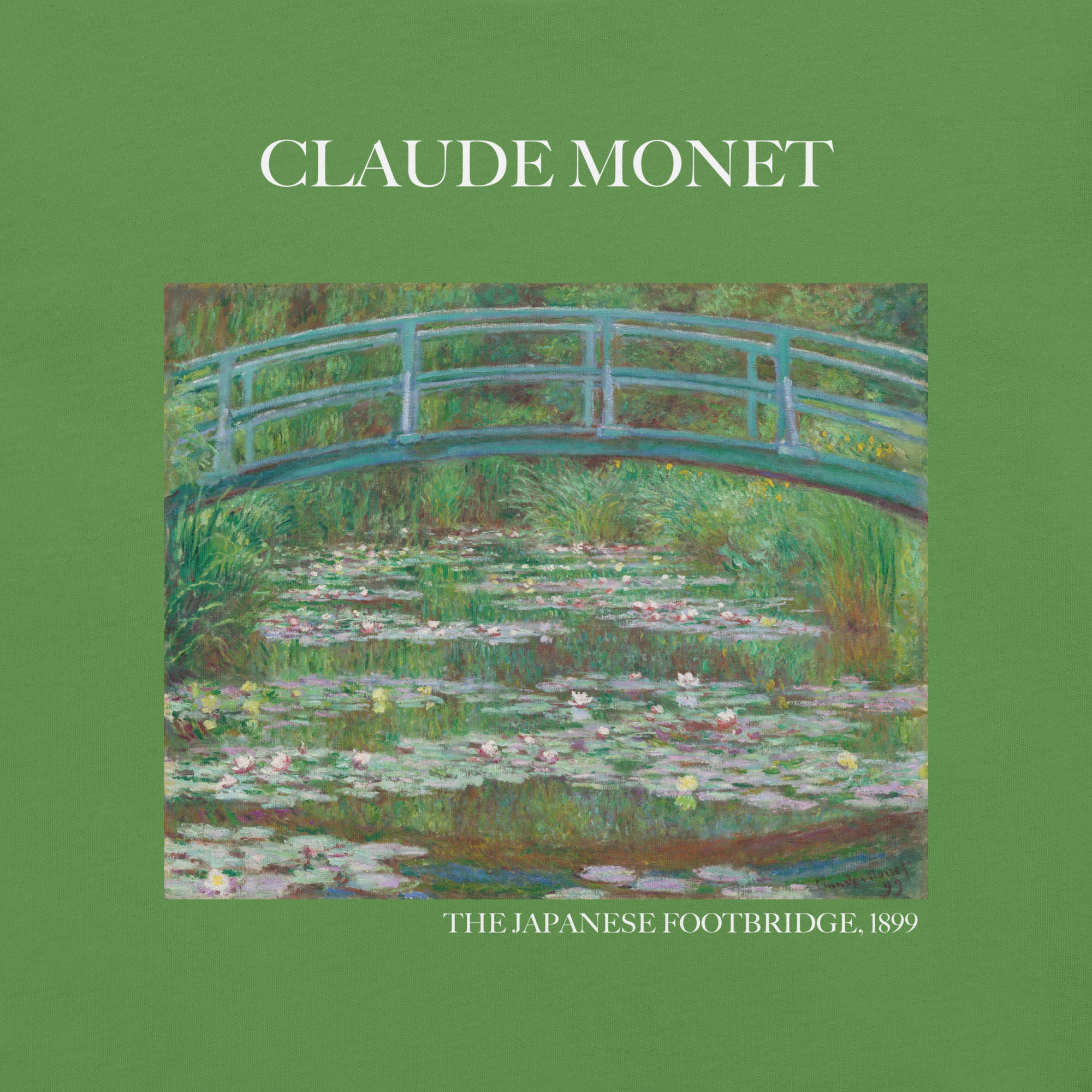Claude Monet 'The Japanese Footbridge' Famous Painting T-Shirt | Unisex Classic Art Tee