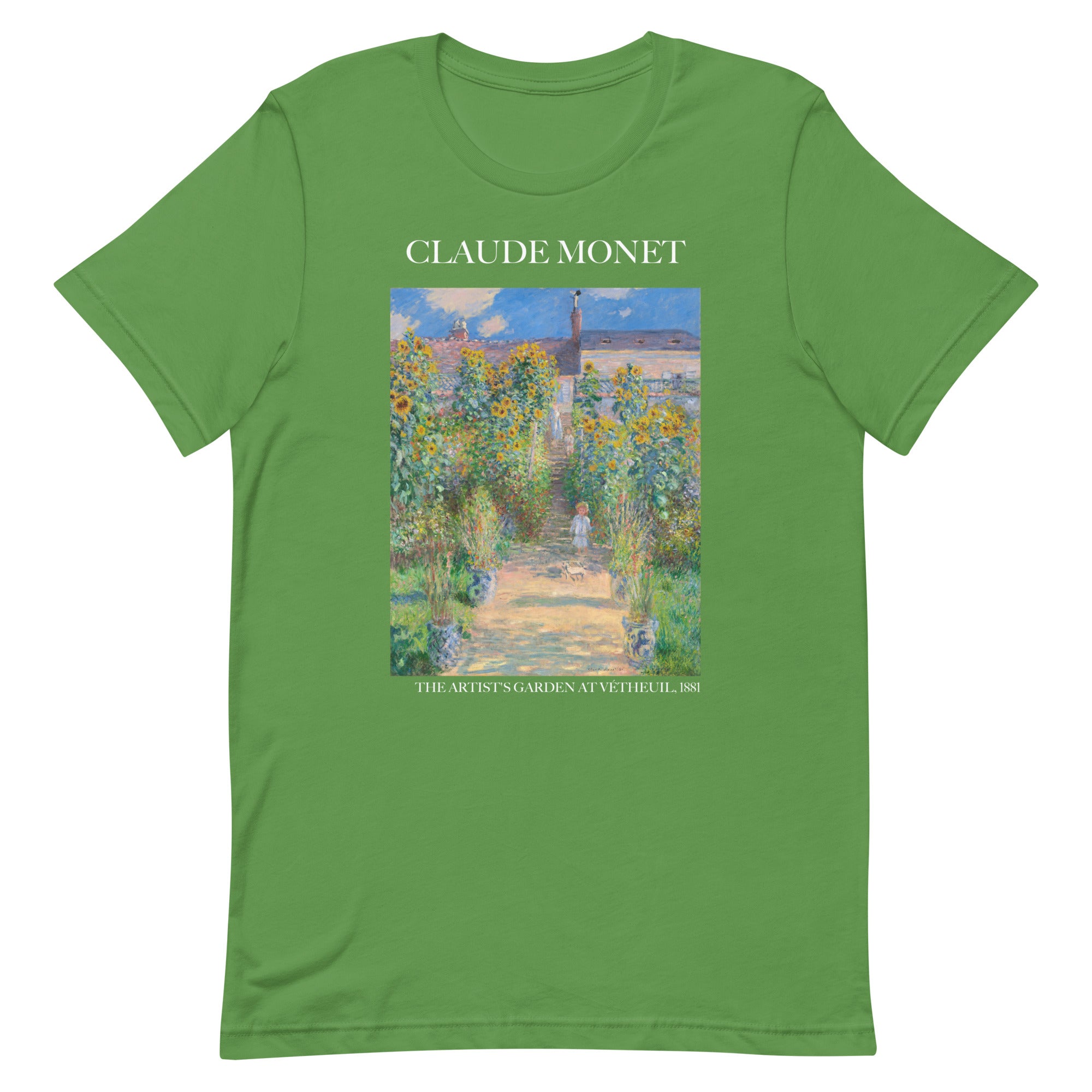 Claude Monet 'Der Garten des Künstlers in Vétheuil' Berühmtes Gemälde T-Shirt | Unisex Klassisches Kunst-T-Shirt