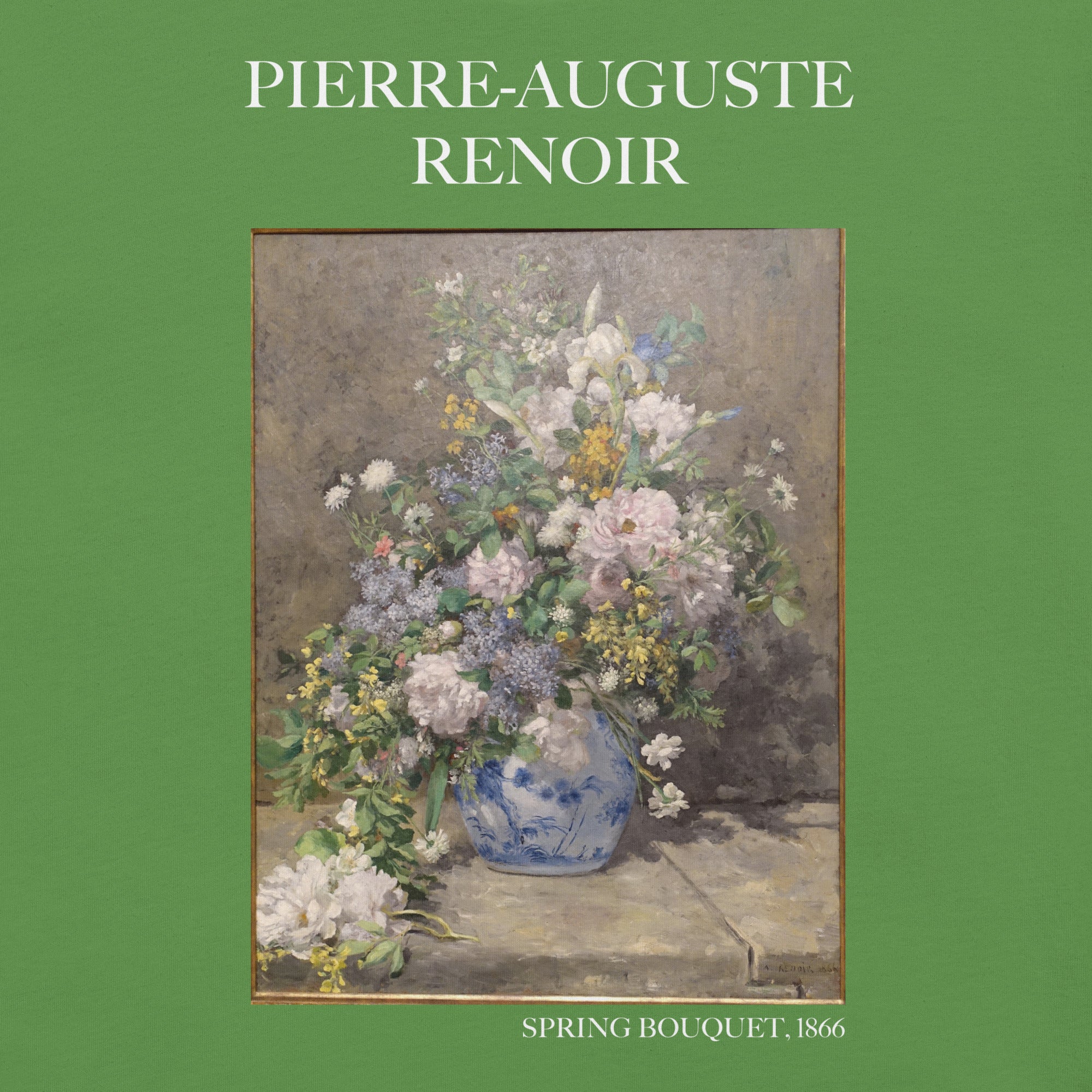 Pierre-Auguste Renoir 'Spring Bouquet' Famous Painting T-Shirt | Unisex Classic Art Tee