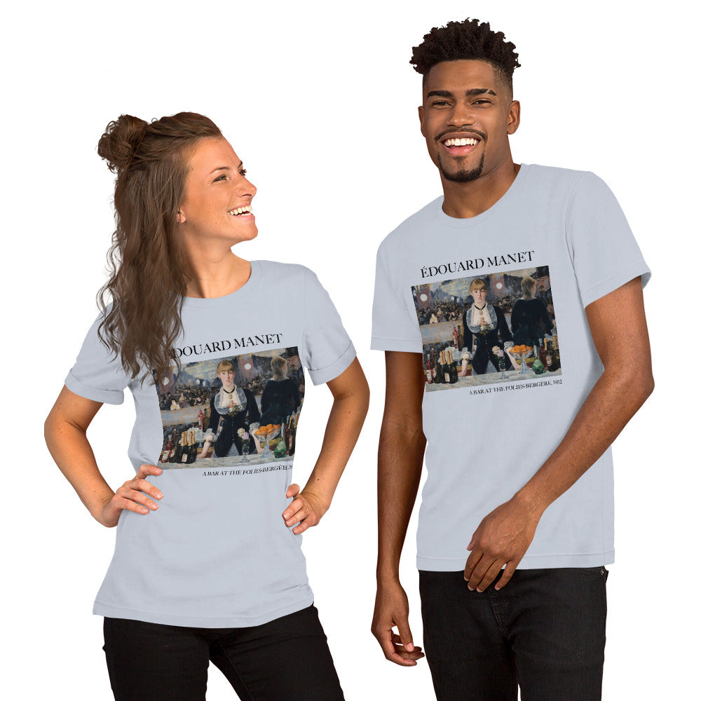 T-Shirt mit berühmtem Gemälde „Eine Bar in den Folies-Bergère“ von Édouard Manet | Unisex-T-Shirt im klassischen Kunststil