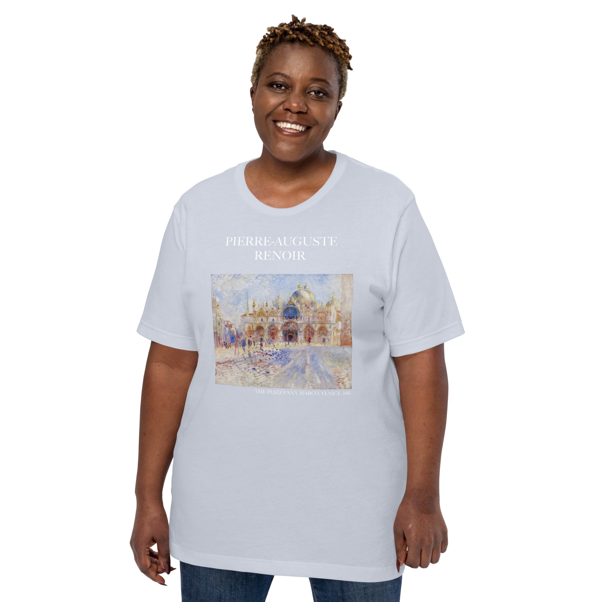 Pierre-Auguste Renoir 'The Piazza San Marco, Venice' Famous Painting T-Shirt | Unisex Classic Art Tee