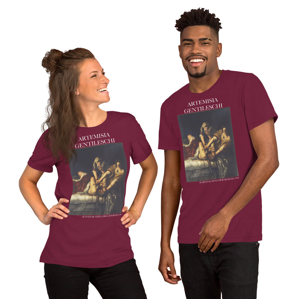 Artemisia Gentileschi 'Judith Slaying Holofernes' Famous Painting T-Shirt | Unisex Classic Art Tee