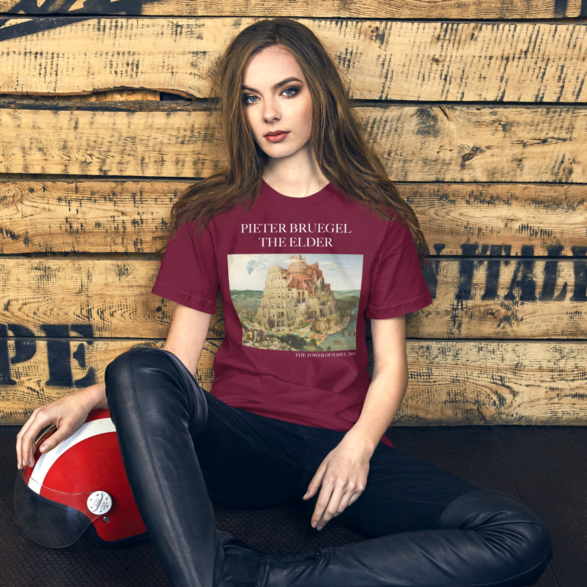 Pieter Bruegel der Ältere 'Der Turm von Babel' Berühmtes Gemälde T-Shirt | Unisex Klassisches Kunst T-Shirt