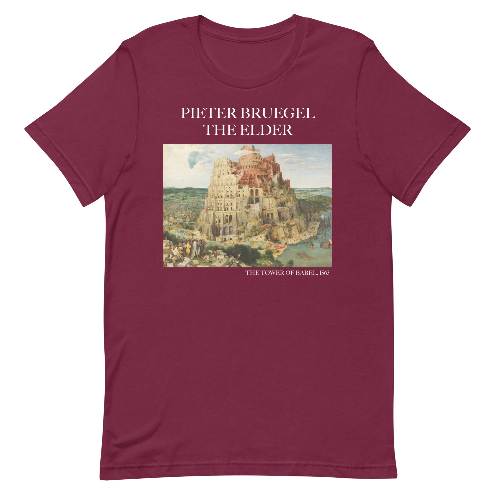 Pieter Bruegel der Ältere 'Der Turm von Babel' Berühmtes Gemälde T-Shirt | Unisex Klassisches Kunst T-Shirt