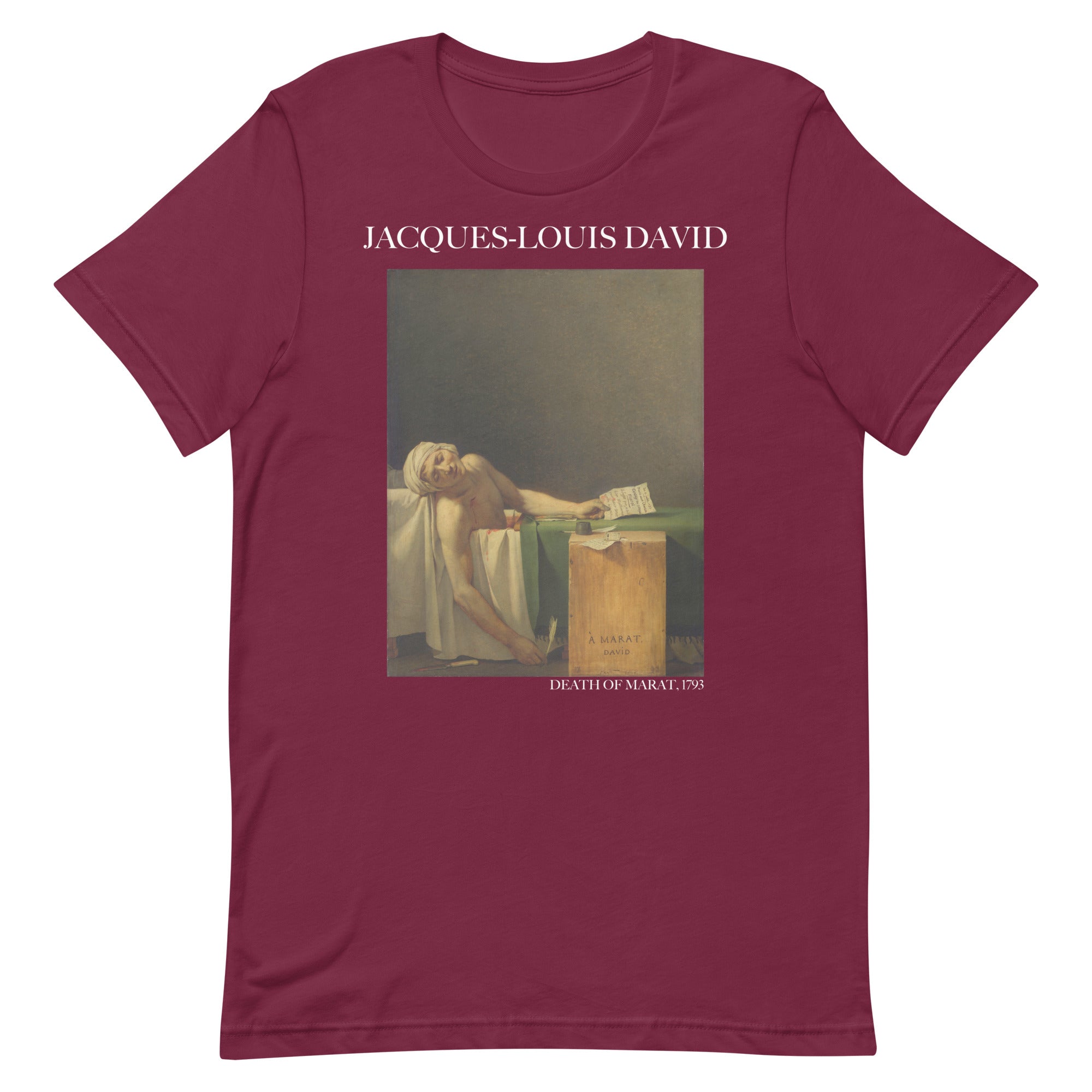 Jacques-Louis David T-Shirt mit berühmtem Gemälde „Der Tod des Marat“ | Unisex-T-Shirt mit klassischer Kunst