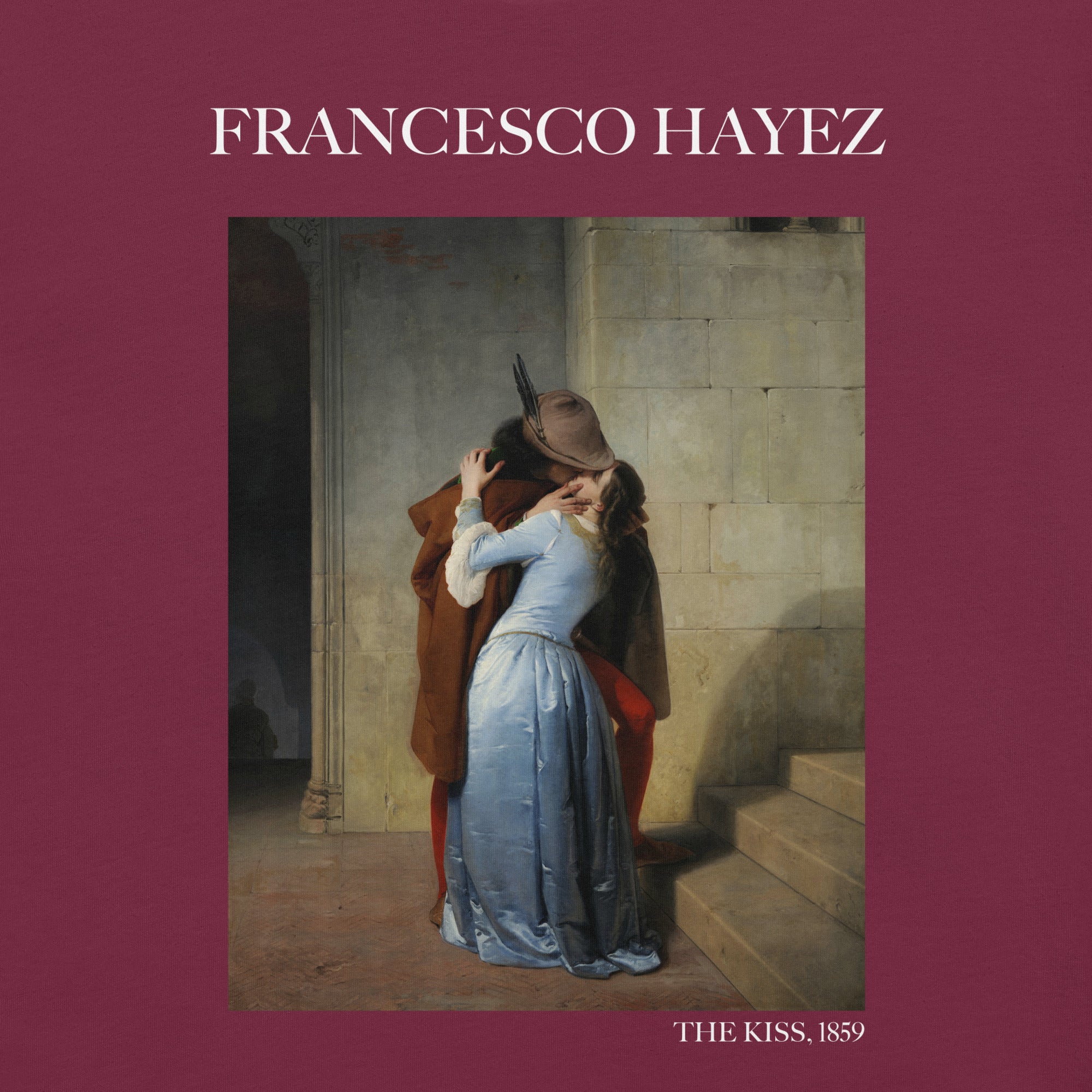 Francesco Hayez 'The Kiss' Famous Painting T-Shirt | Unisex Classic Art Tee