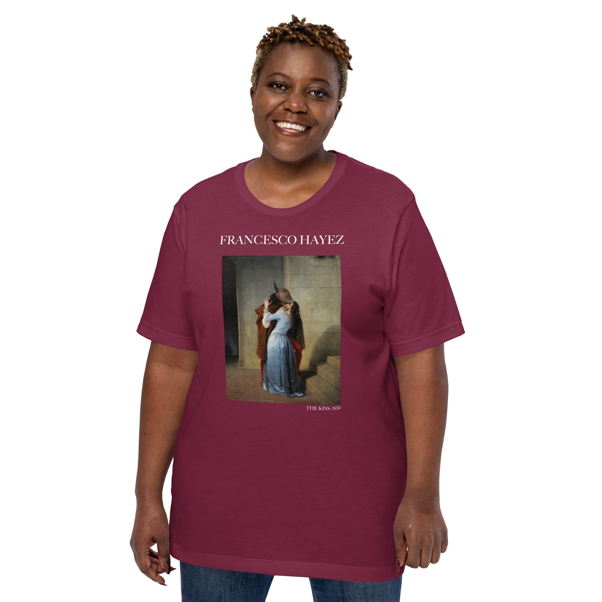 Francesco Hayez 'The Kiss' Famous Painting T-Shirt | Unisex Classic Art Tee