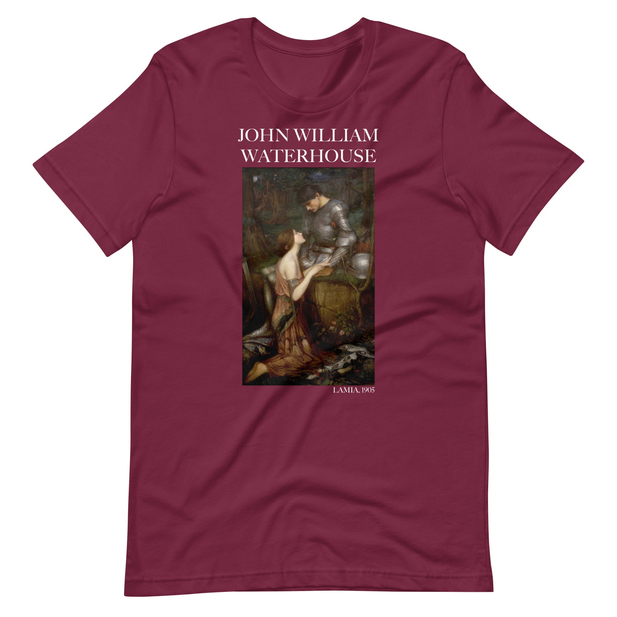 T-Shirt mit berühmtem Gemälde „Lamia“ von John William Waterhouse | Unisex-T-Shirt im klassischen Kunststil