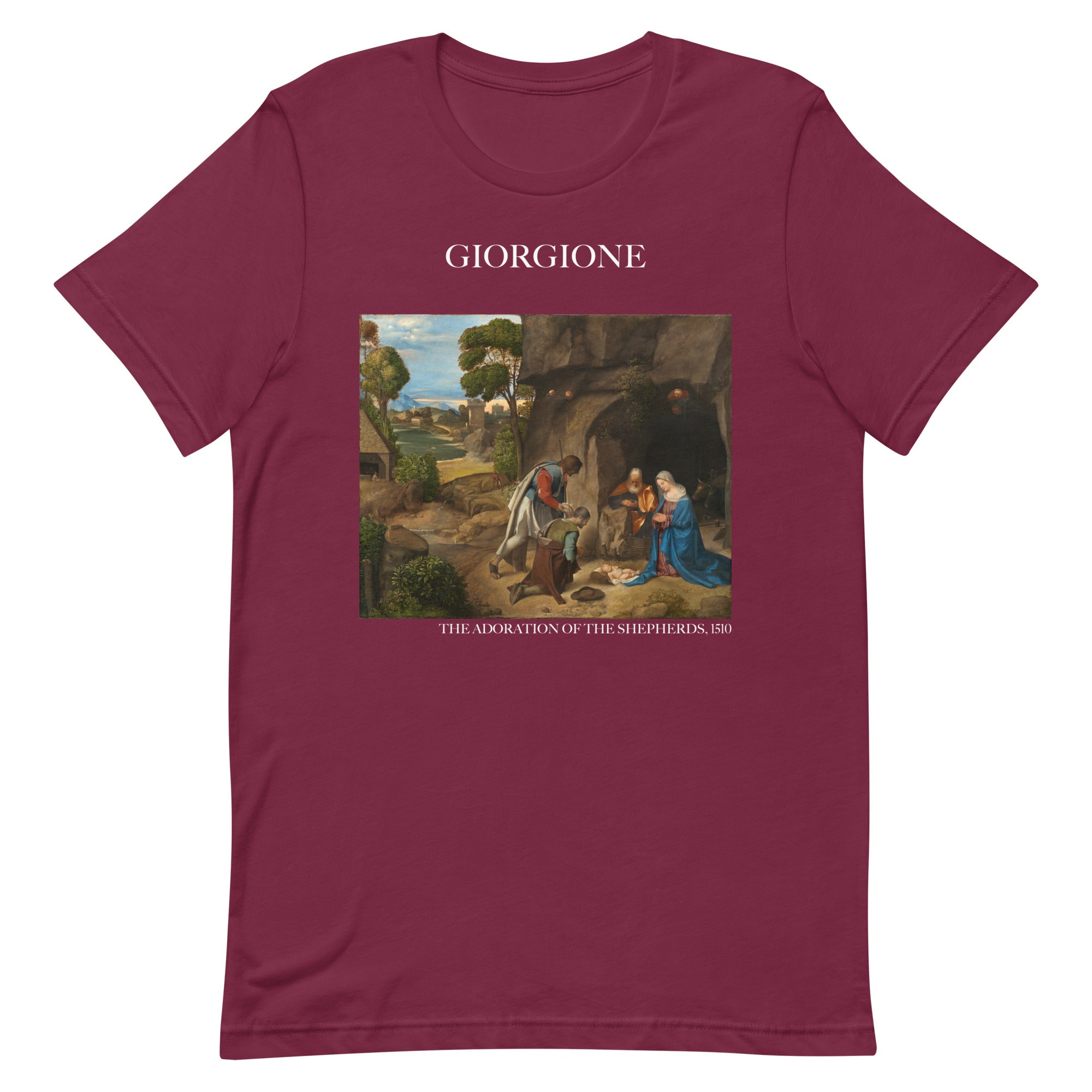 Giorgione T-Shirt mit berühmtem Gemälde „Die Anbetung der Hirten“ | Unisex-T-Shirt im klassischen Kunststil