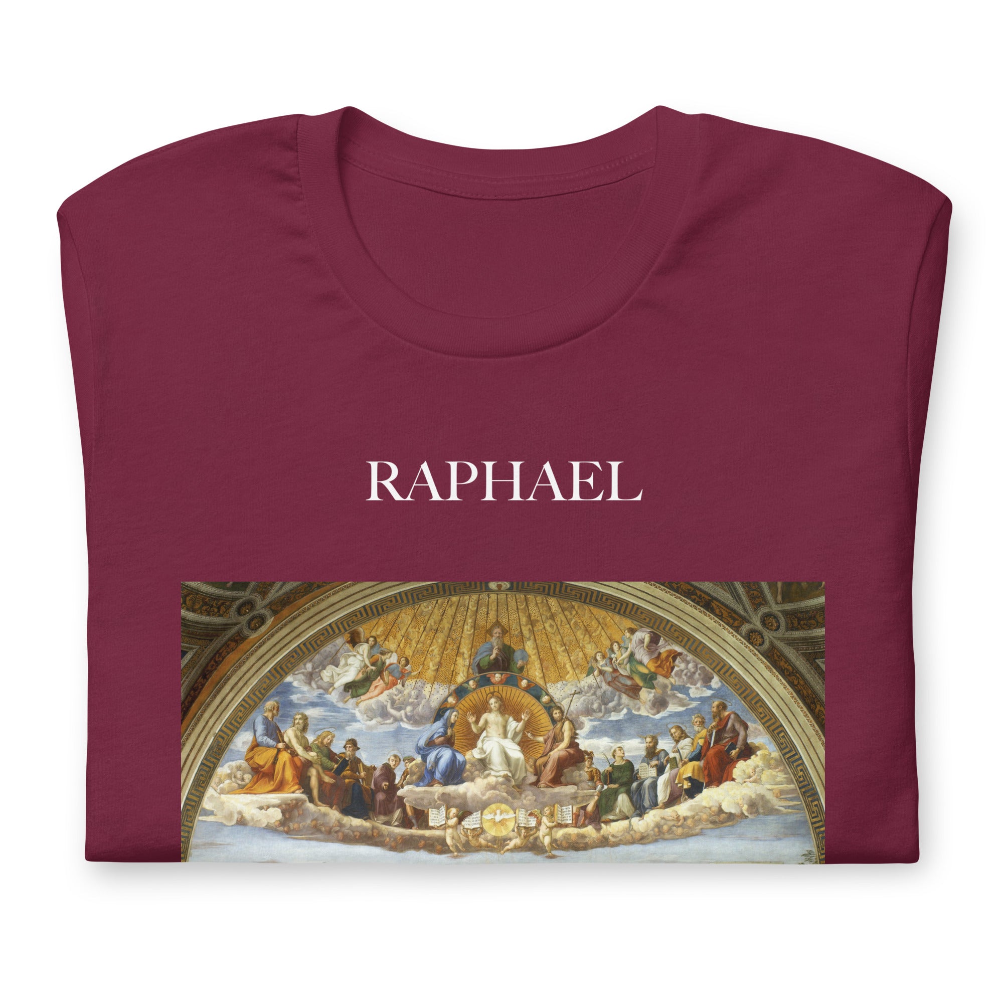 Raphael 'Disputation des Heiligen Abendmahls' Berühmtes Gemälde T-Shirt | Unisex Klassisches Kunst-T-Shirt