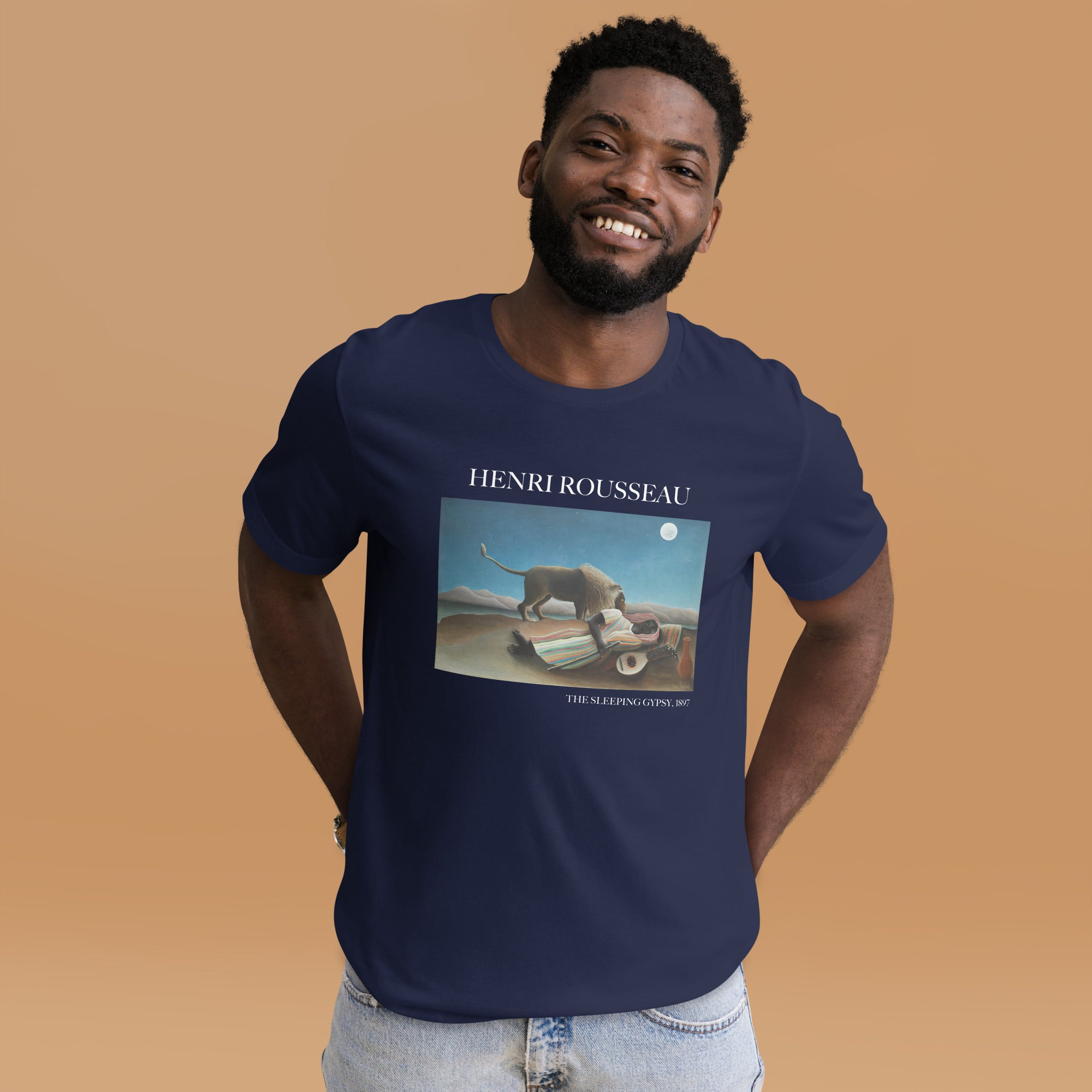 Henri Rousseau 'The Sleeping Gypsy' Famous Painting T-Shirt | Unisex Classic Art Tee