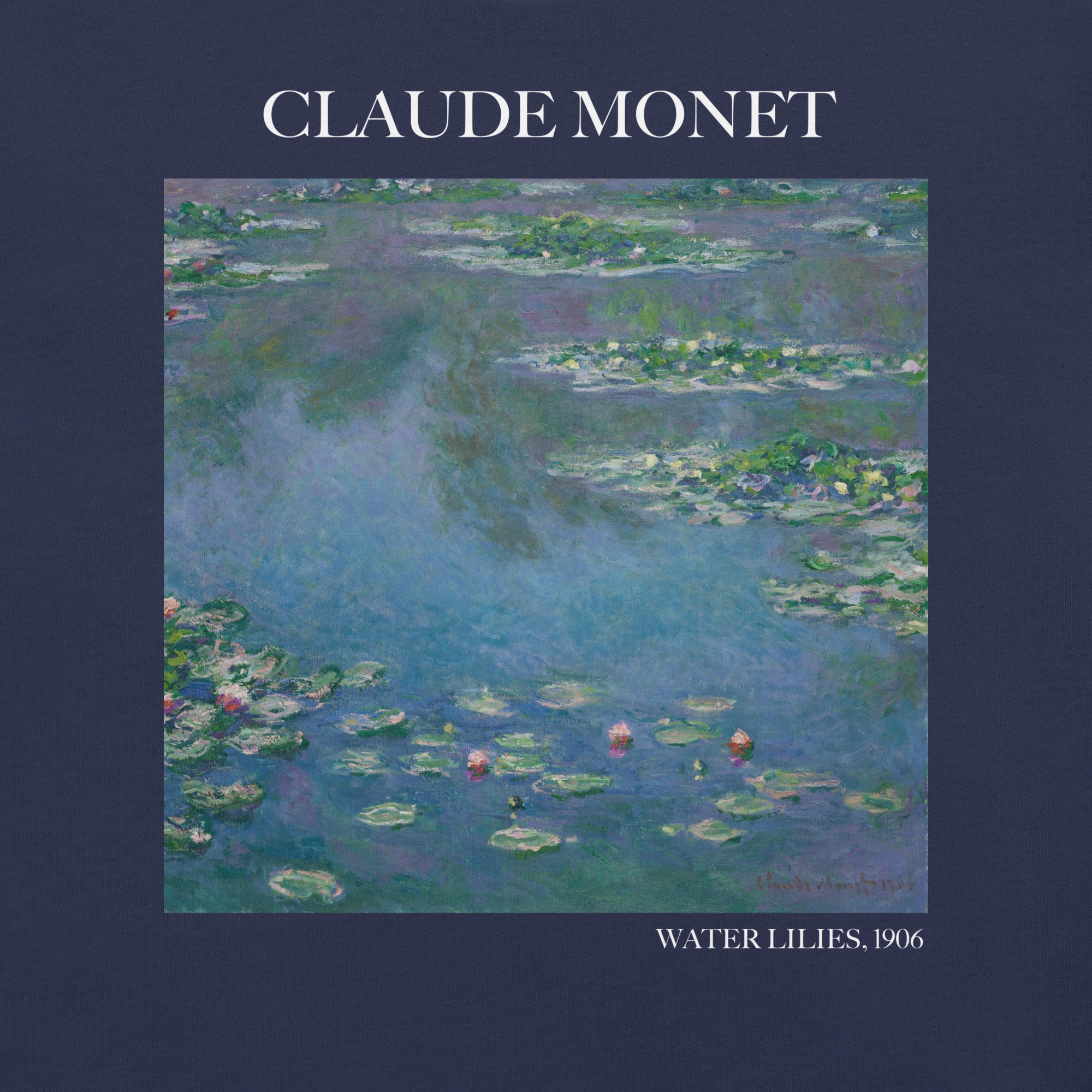 Claude Monet 'Water Lilies' Famous Painting T-Shirt | Unisex Classic Art Tee