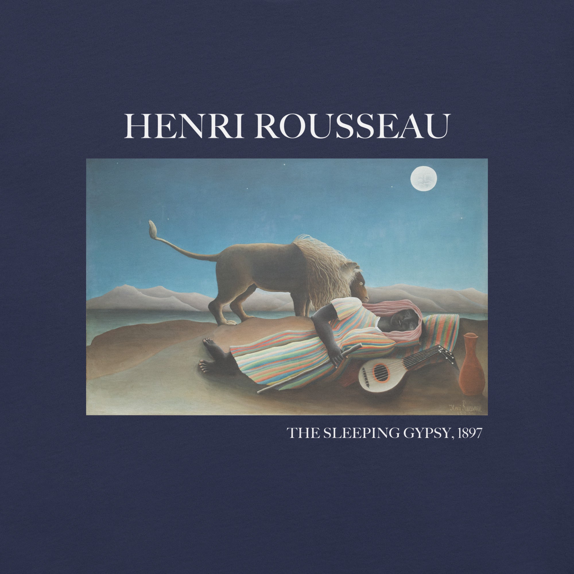 Henri Rousseau 'The Sleeping Gypsy' Famous Painting T-Shirt | Unisex Classic Art Tee