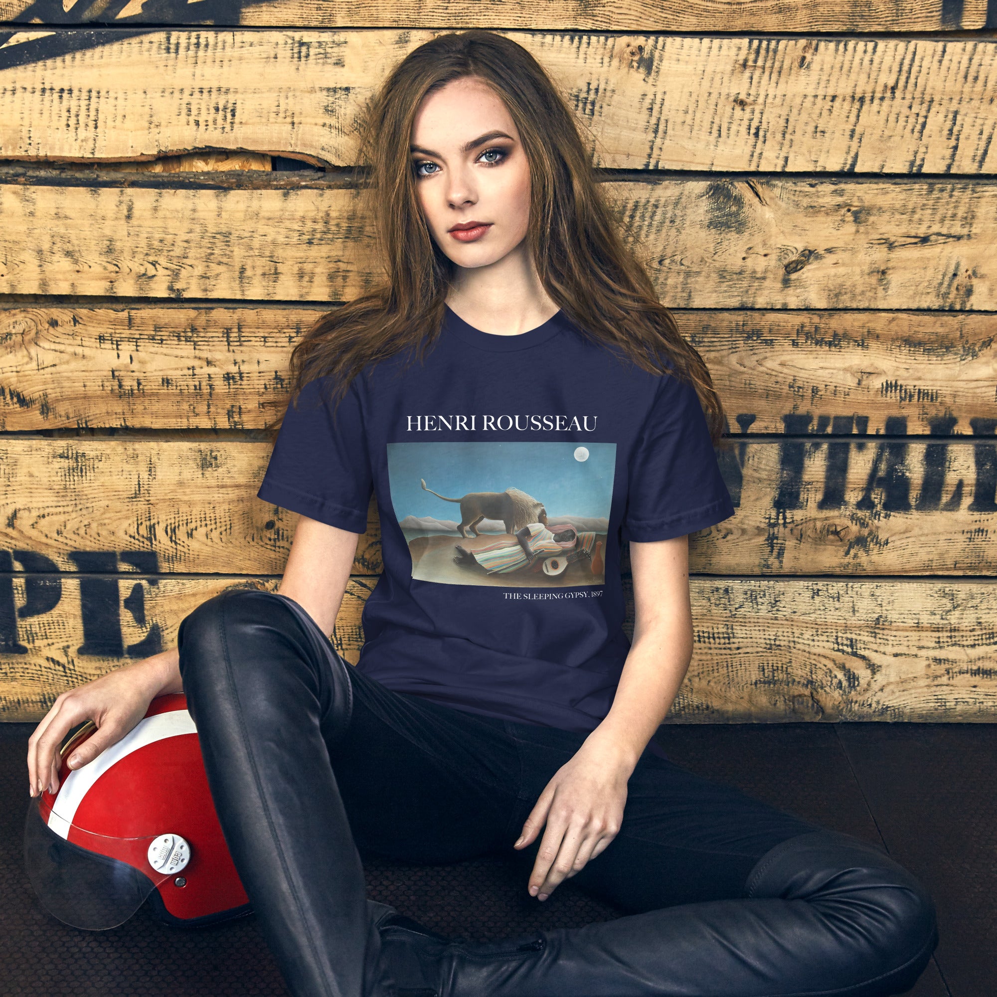 Henri Rousseau 'The Sleeping Gypsy' Famous Painting T-Shirt | Unisex Classic Art Tee