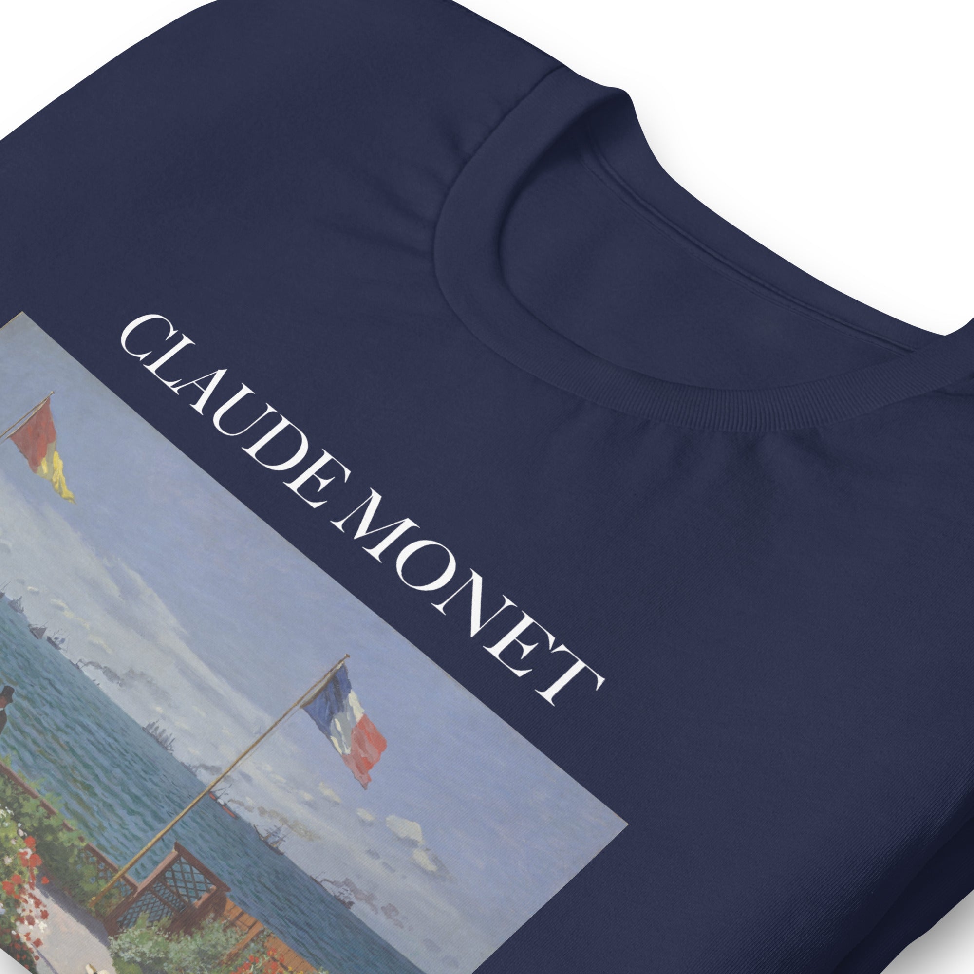 Claude Monet 'The Garden at Sainte-Adresse' Famous Painting T-Shirt | Unisex Classic Art Tee