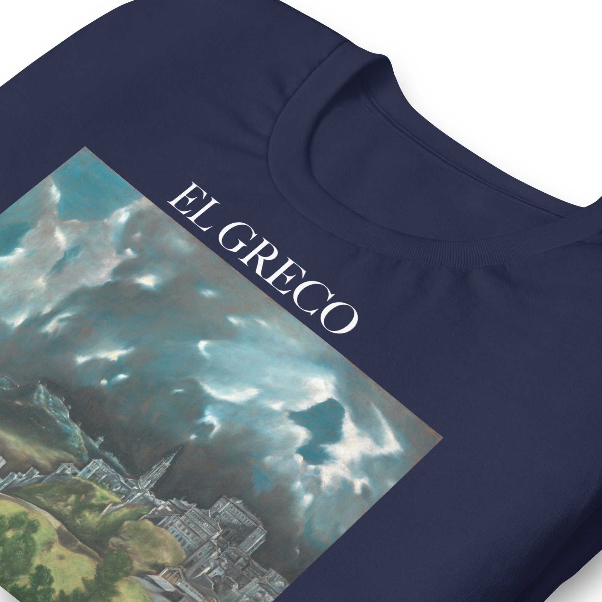 T-Shirt mit berühmtem Gemälde „Ansicht von Toledo“ von El Greco | Unisex-T-Shirt mit klassischem Kunst-Motiv