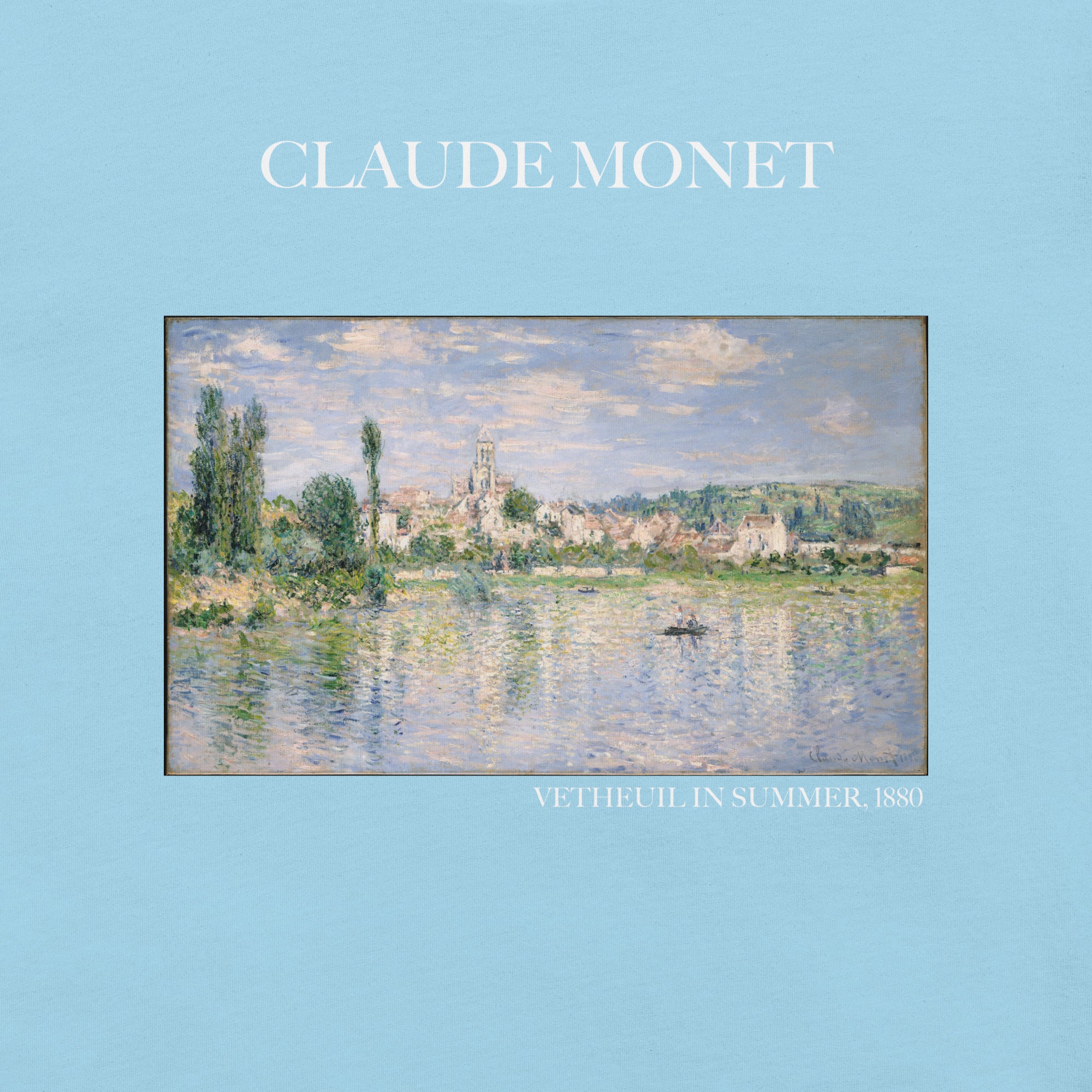 Claude Monet 'Vetheuil im Sommer' Berühmtes Gemälde T-Shirt | Unisex Klassisches Kunst-T-Shirt