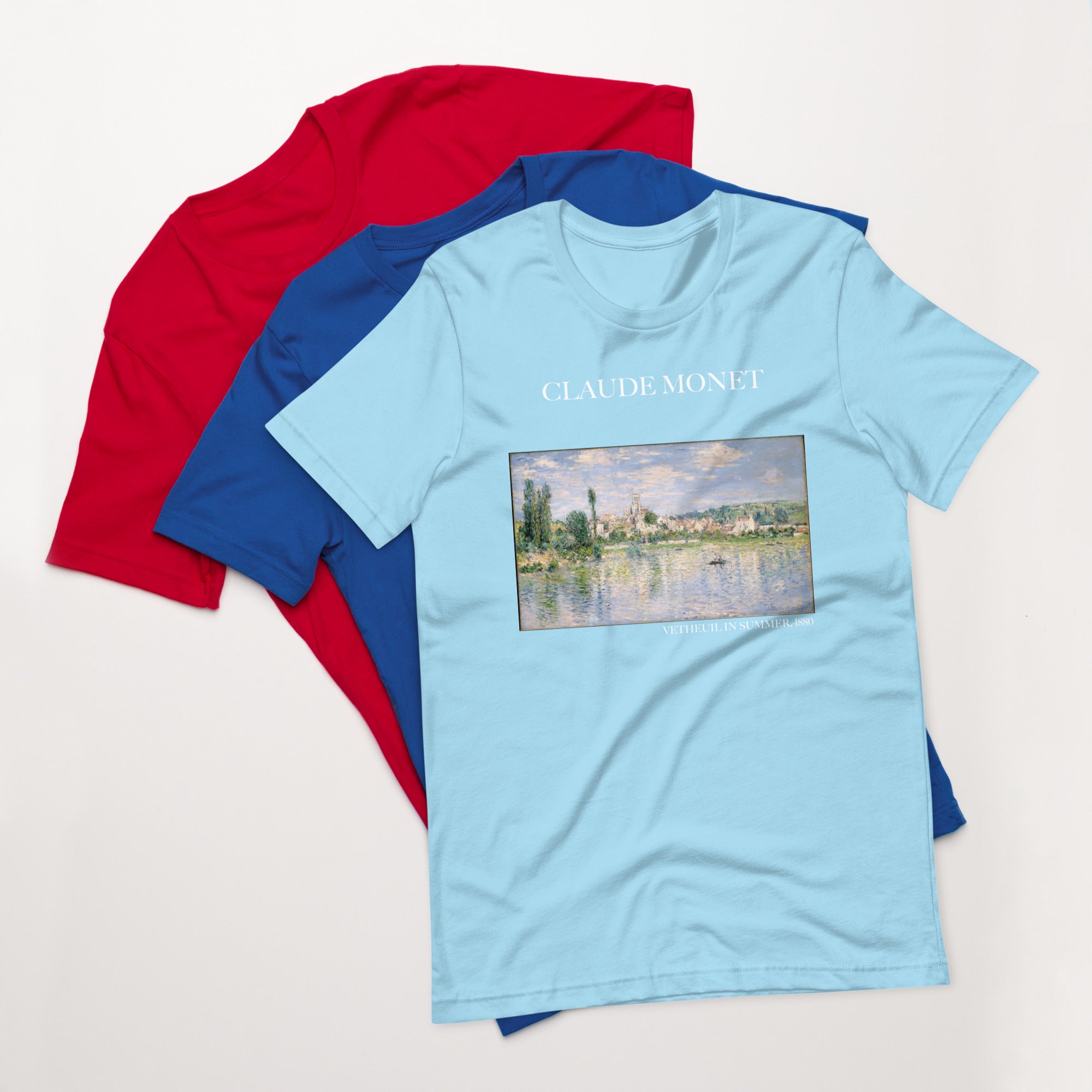 Claude Monet 'Vetheuil im Sommer' Berühmtes Gemälde T-Shirt | Unisex Klassisches Kunst-T-Shirt