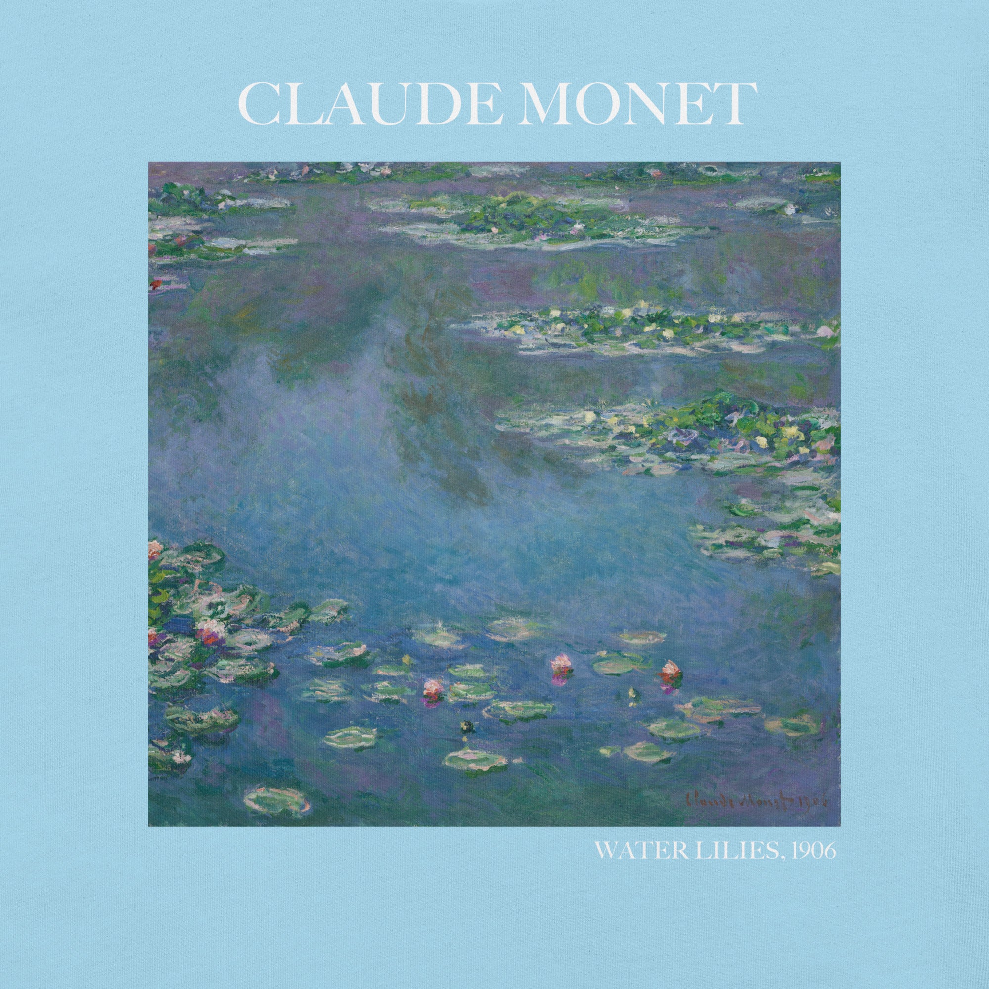 Claude Monet 'Water Lilies' Famous Painting T-Shirt | Unisex Classic Art Tee