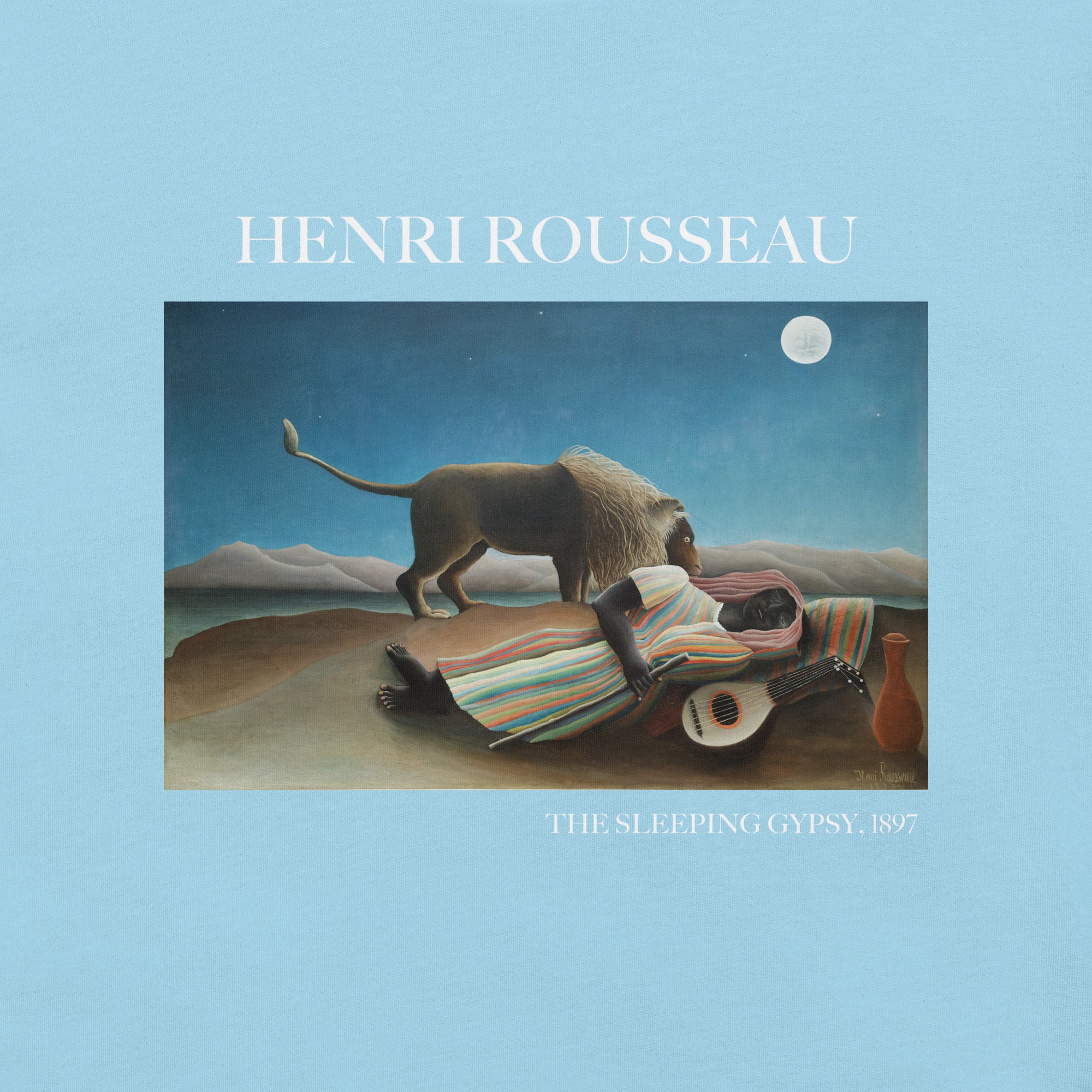 Henri Rousseau 'The Sleeping Gypsy' Famous Painting T-Shirt | Unisex Classic Art Tee