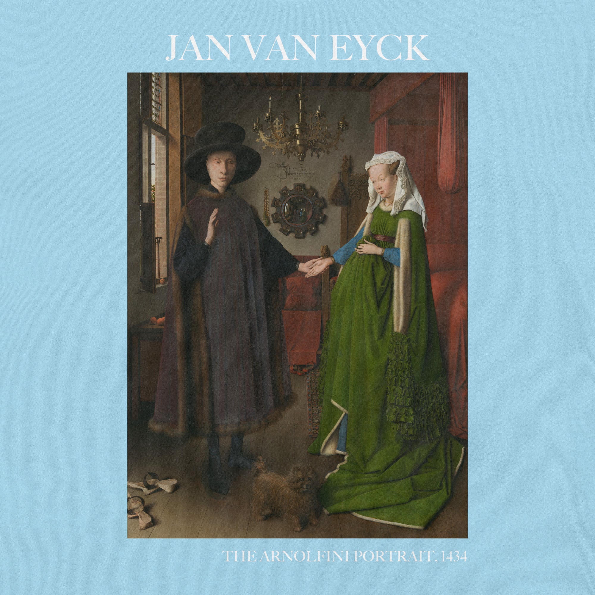 Jan van Eyck 'The Arnolfini Portrait' Famous Painting T-Shirt | Unisex Classic Art Tee