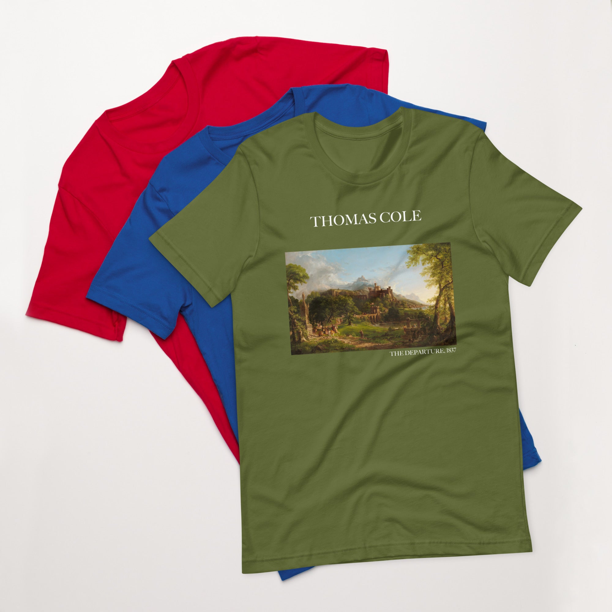 Thomas Cole T-Shirt mit berühmtem Gemälde „The Departure“ | Unisex-T-Shirt im klassischen Kunst-Stil