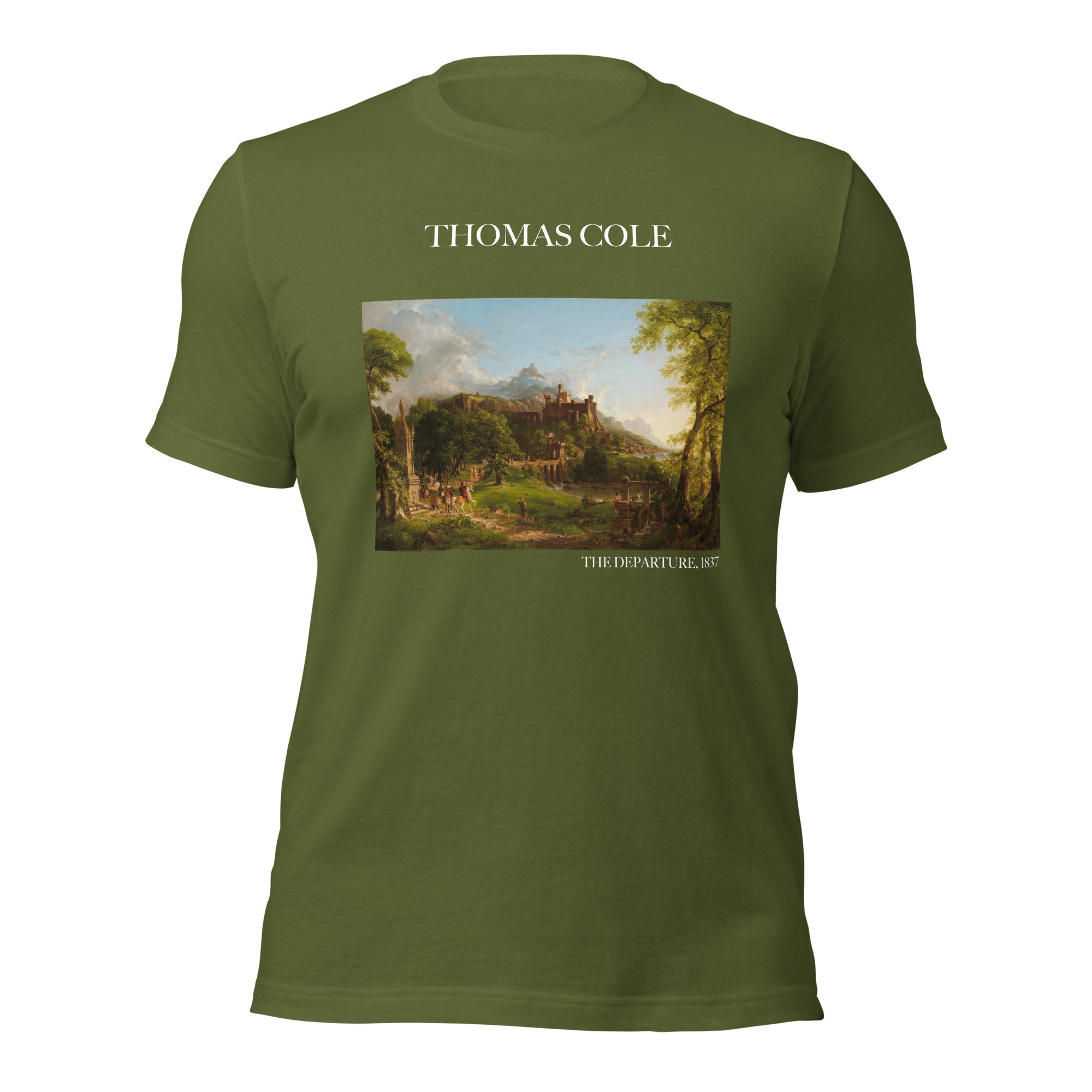 Thomas Cole T-Shirt mit berühmtem Gemälde „The Departure“ | Unisex-T-Shirt im klassischen Kunst-Stil