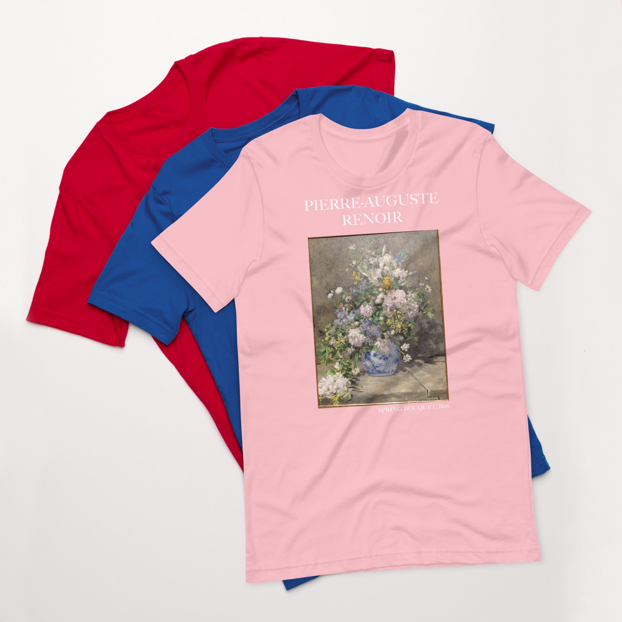 Pierre-Auguste Renoir 'Spring Bouquet' Famous Painting T-Shirt | Unisex Classic Art Tee