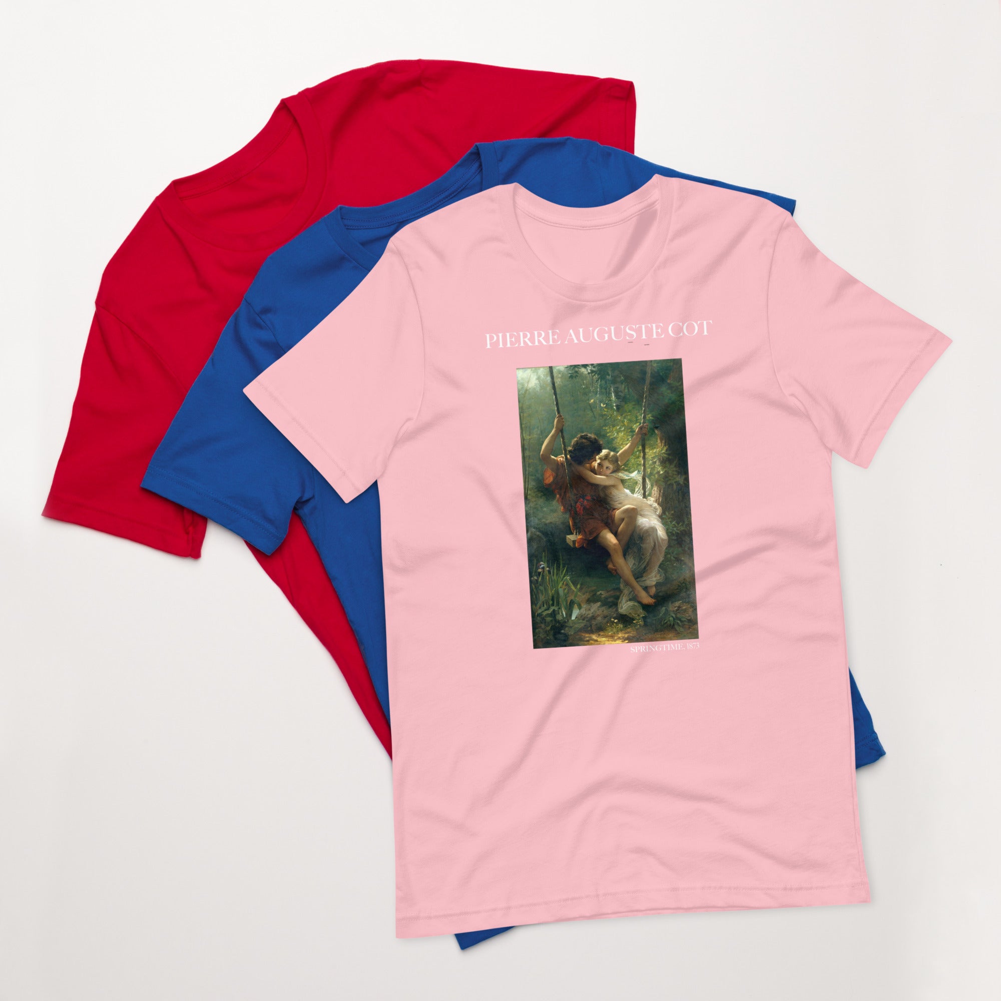 Pierre Auguste Cot 'Springtime' Famous Painting T-Shirt | Unisex Classic Art Tee