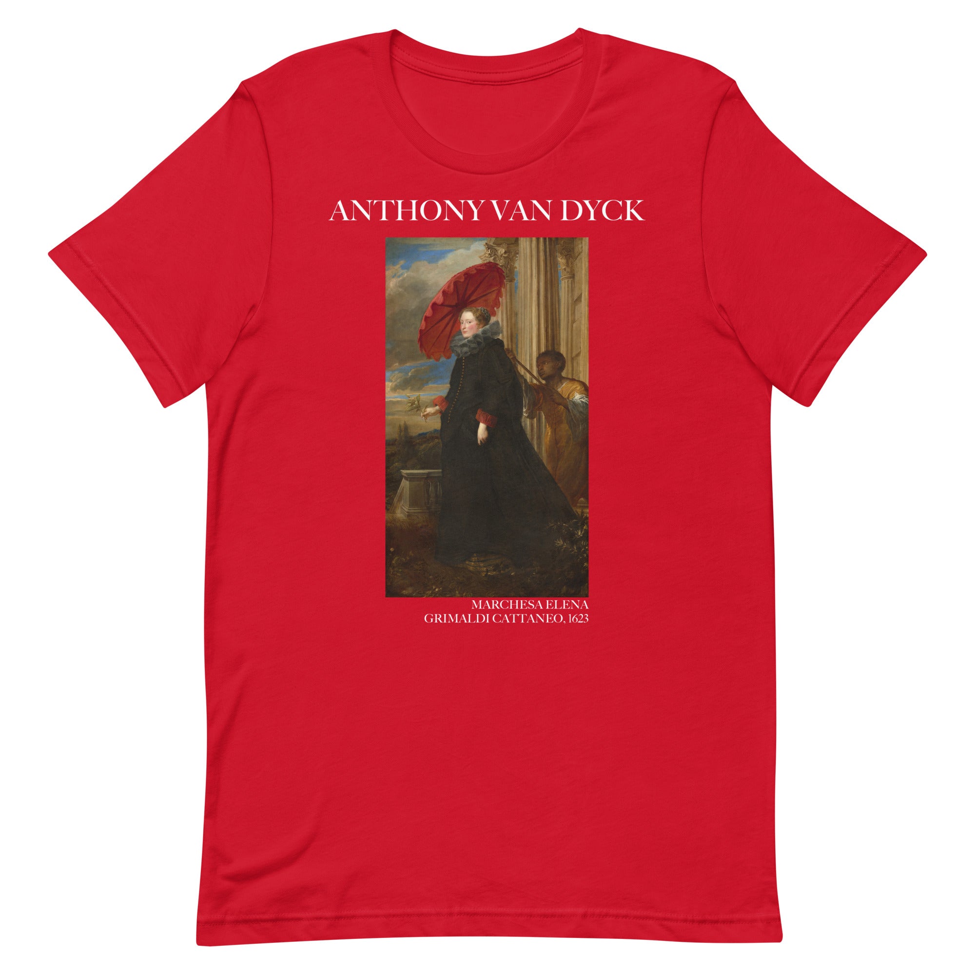Sir Anthony van Dyck 'Marchesa Elena Grimaldi Cattaneo' Berühmtes Gemälde T-Shirt | Unisex Klassisches Kunst T-Shirt