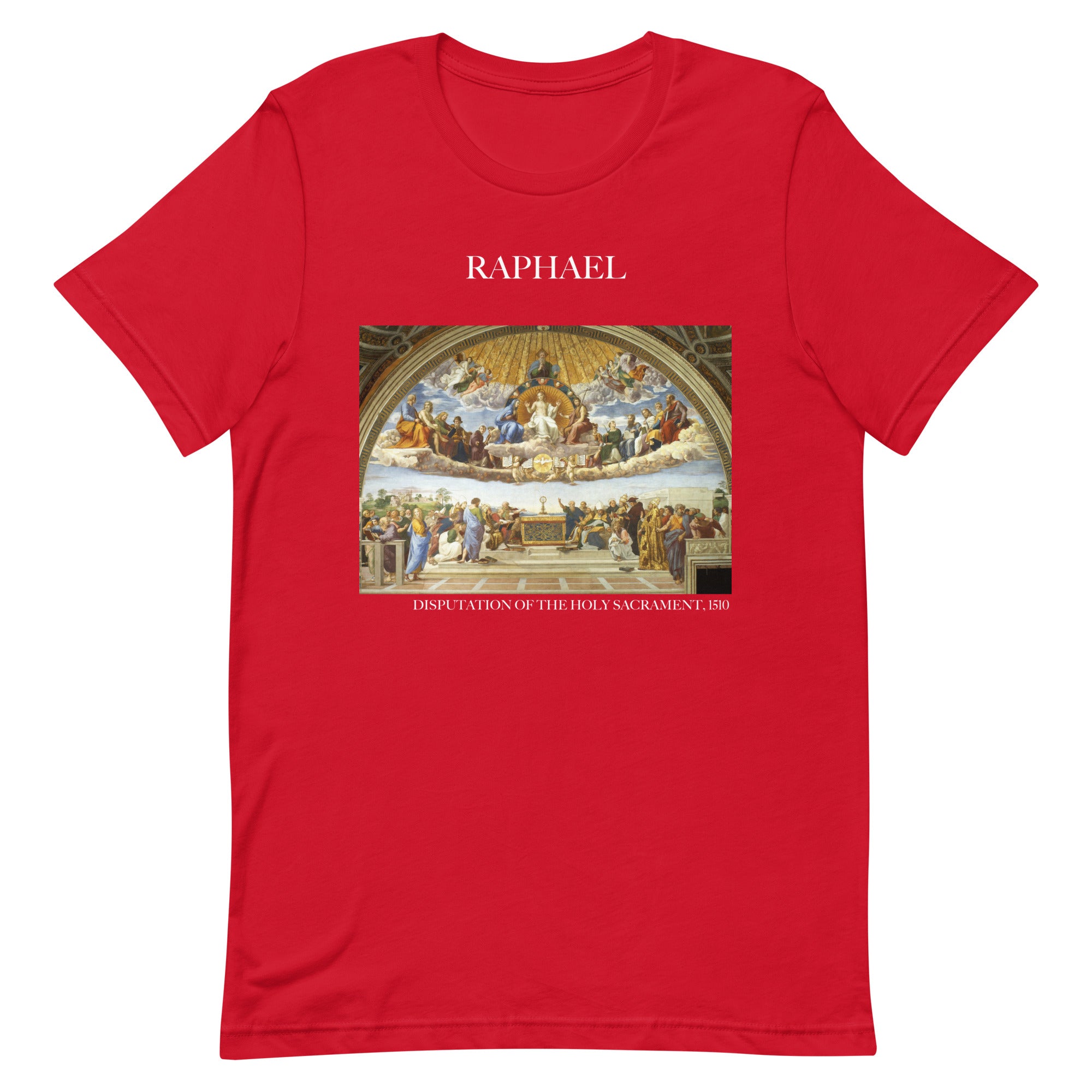 Raphael 'Disputation des Heiligen Abendmahls' Berühmtes Gemälde T-Shirt | Unisex Klassisches Kunst-T-Shirt