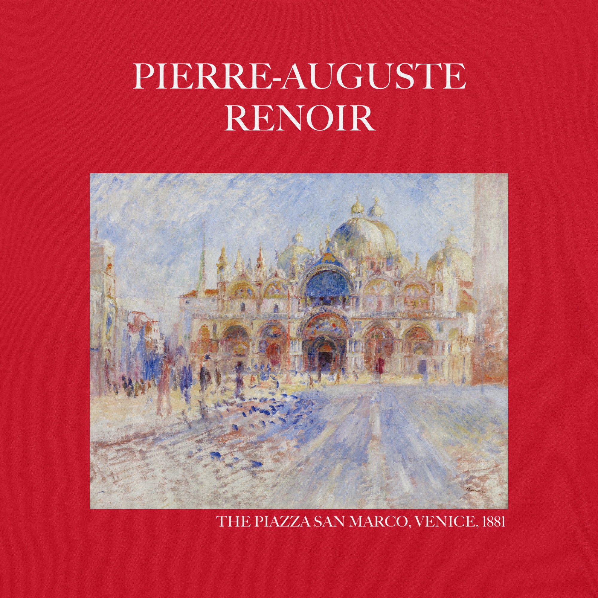 Pierre-Auguste Renoir 'The Piazza San Marco, Venice' Famous Painting T-Shirt | Unisex Classic Art Tee