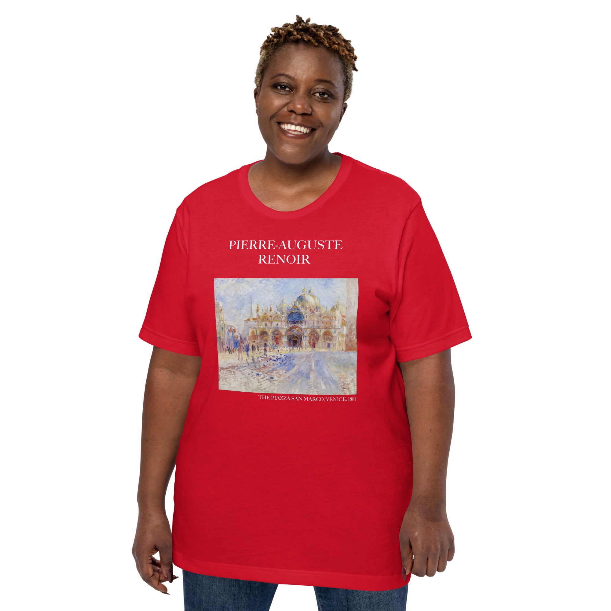 Pierre-Auguste Renoir 'The Piazza San Marco, Venice' Famous Painting T-Shirt | Unisex Classic Art Tee