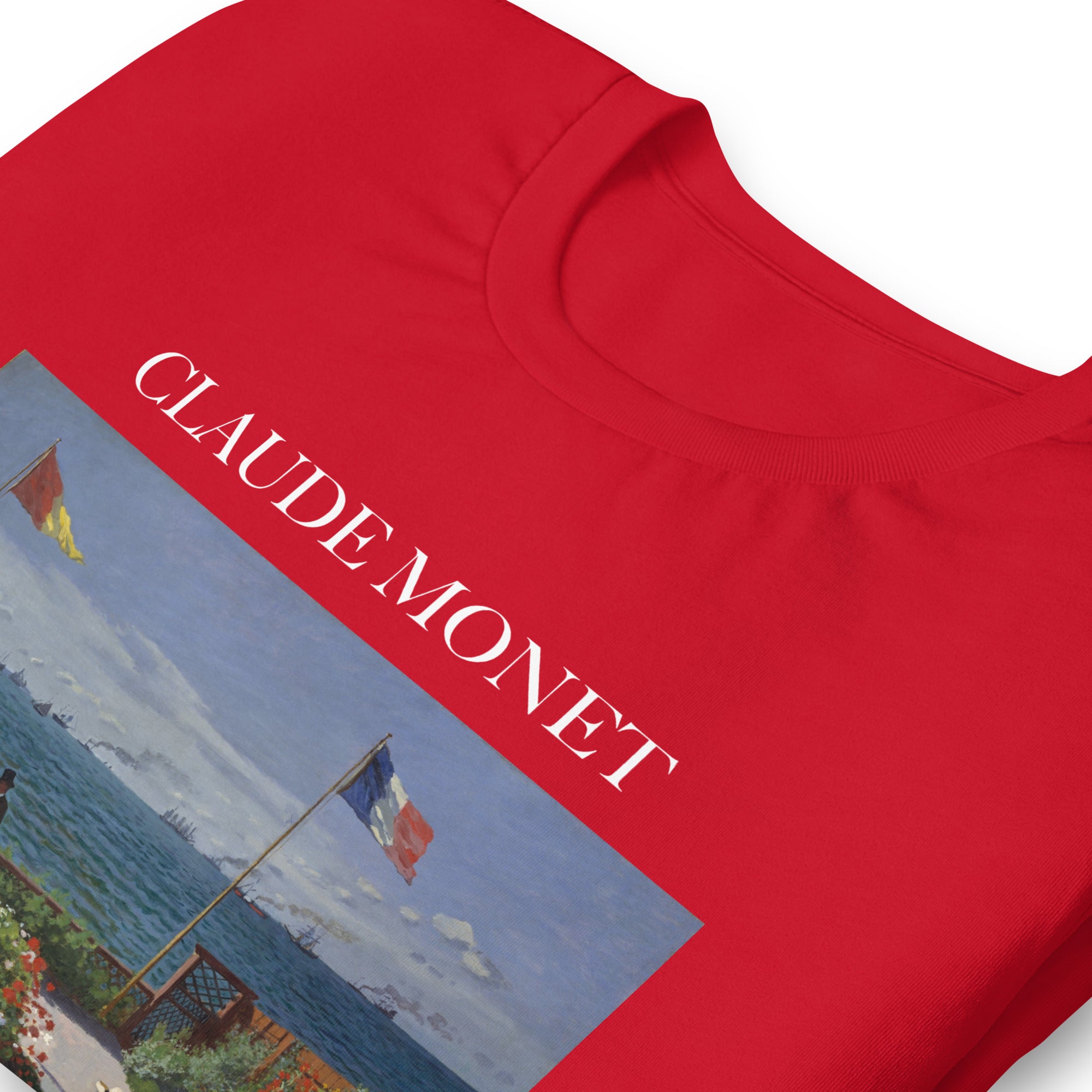 Claude Monet 'The Garden at Sainte-Adresse' Famous Painting T-Shirt | Unisex Classic Art Tee