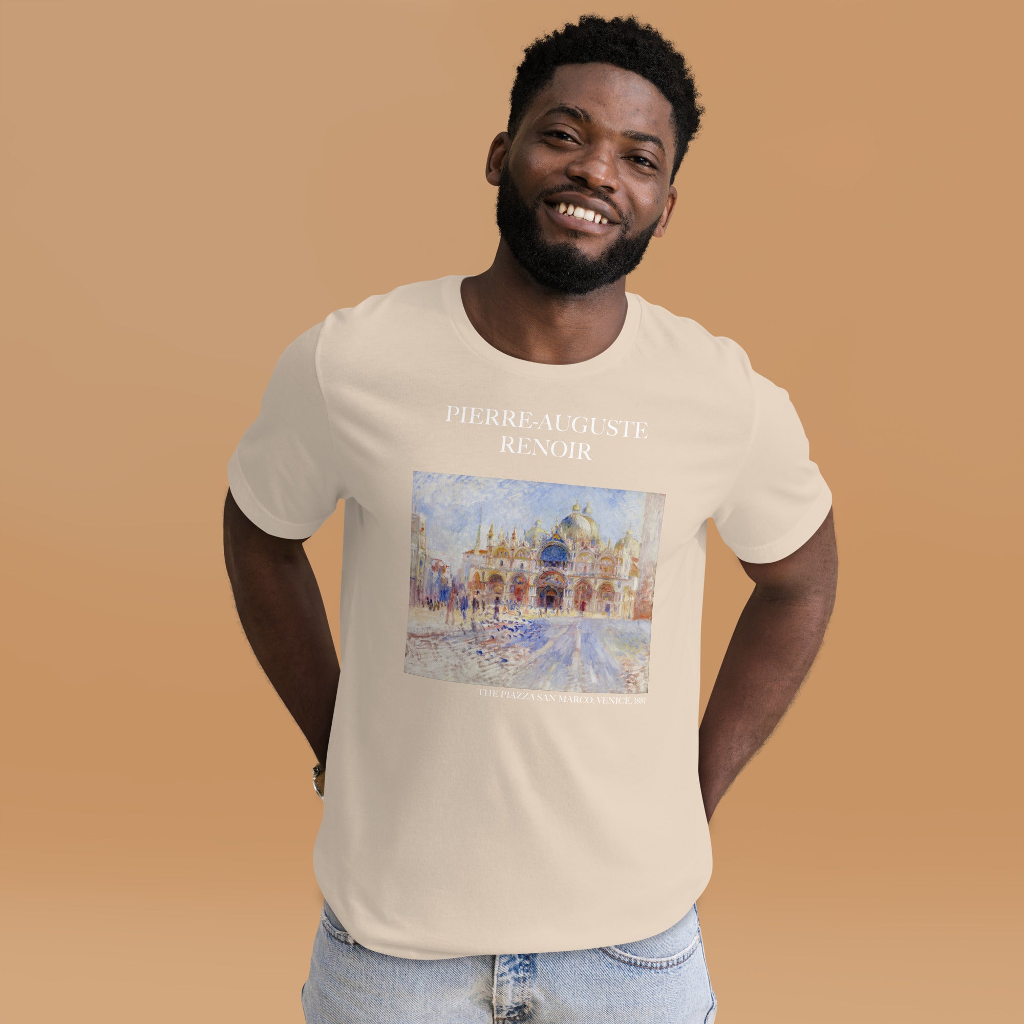 Pierre-Auguste Renoir 'The Piazza San Marco, Venice' Famous Painting T-Shirt | Unisex Classic Art Tee